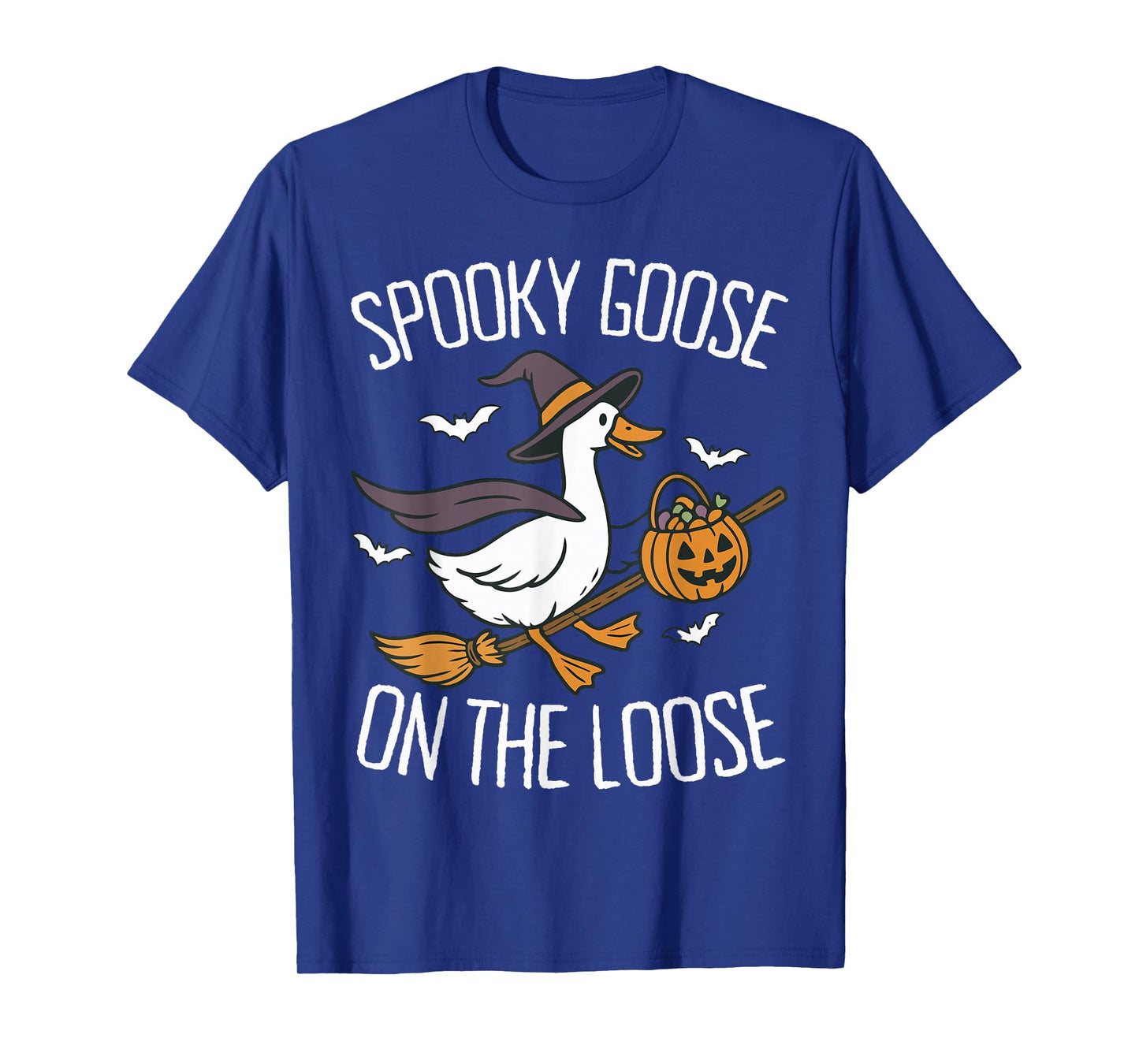 Spooky Goose On The Loose Goose Witch Animal Halloween T-Shirt