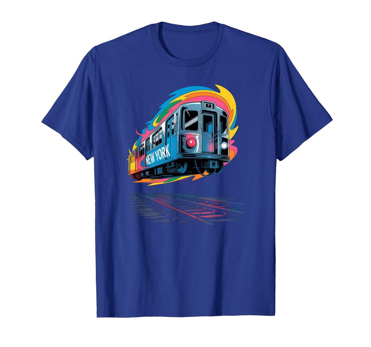 New York City Transit Bold Urban Train-Inspired Design T-Shirt