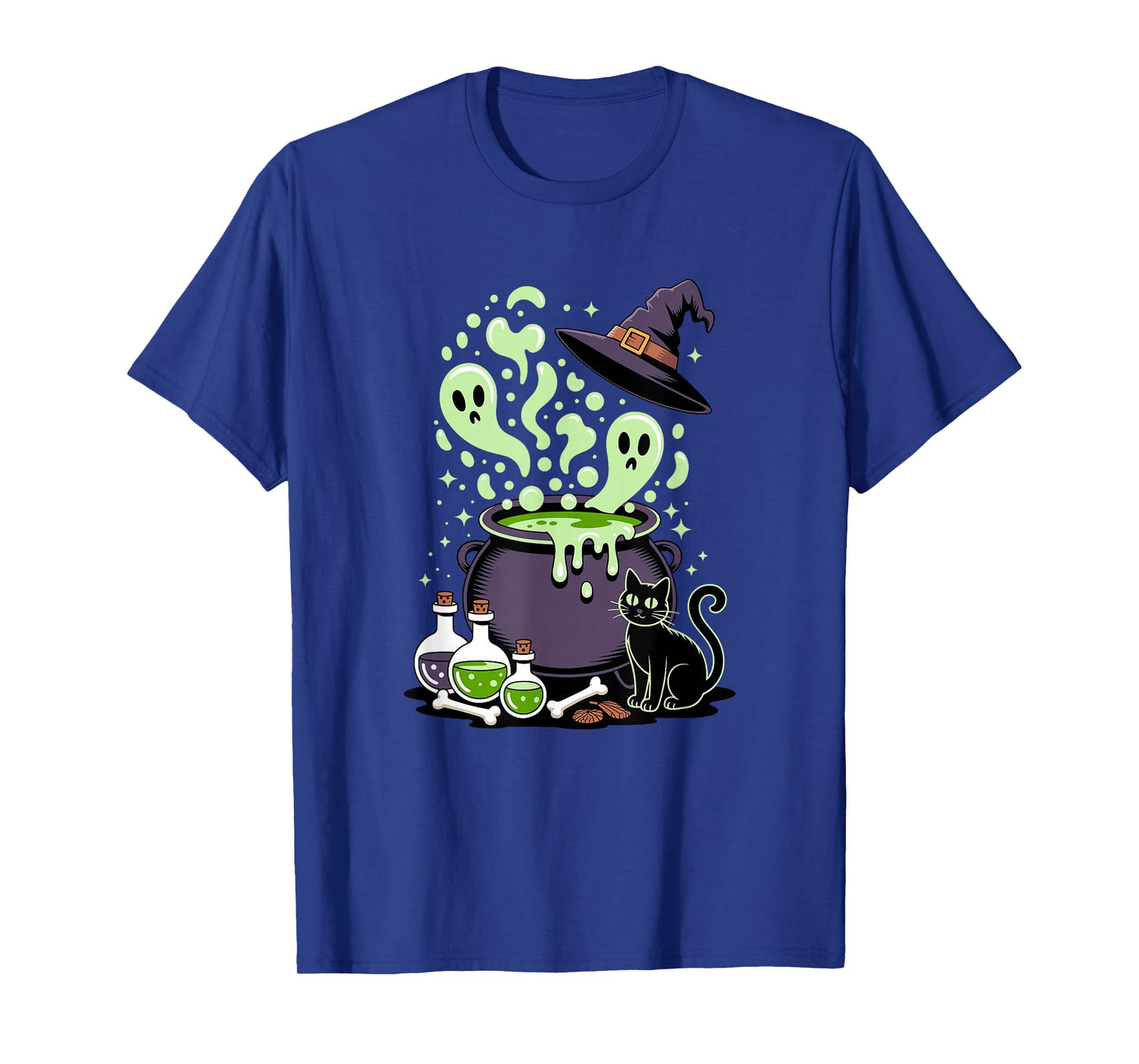 Halloween Potion Witch Hat Cauldron Witchcraft T-Shirt