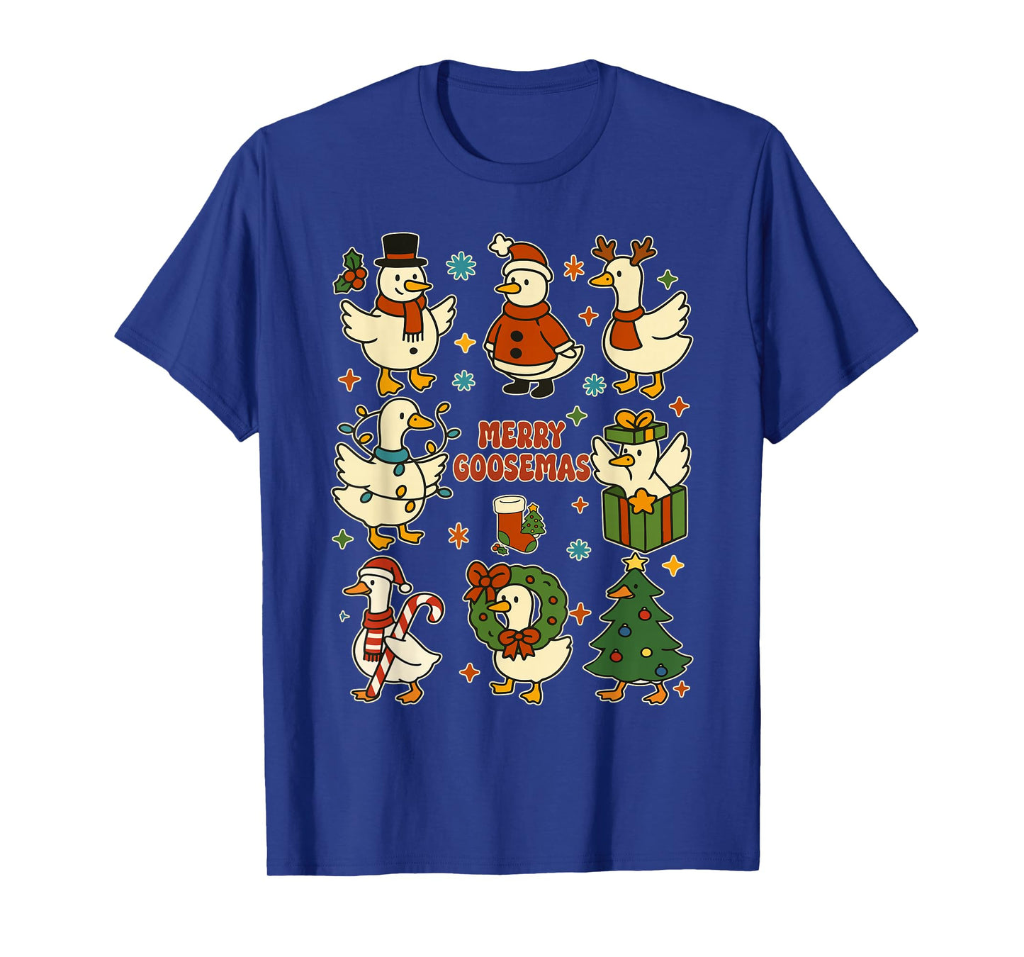 Merry Goosemas Funny Christmas Duck Silly Goose Memes T-Shirt