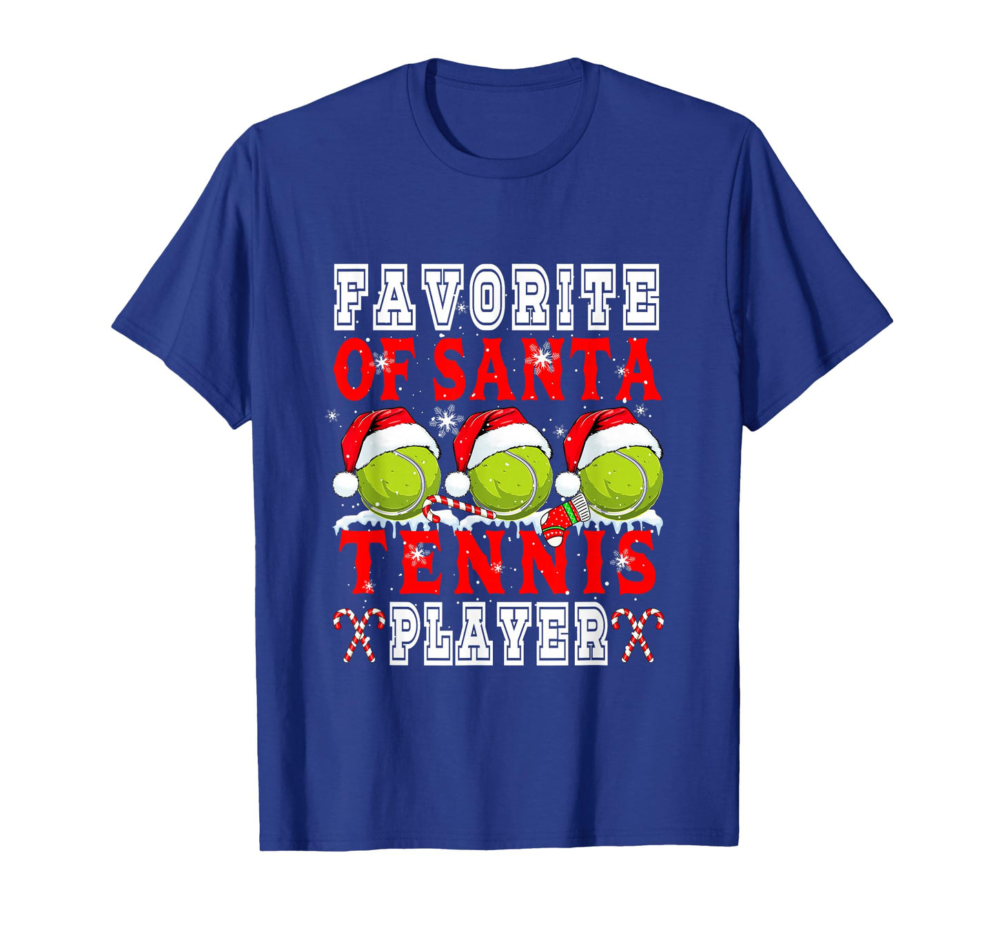 Favorite of Xmas Santa Funny Tennis Player Matching Team T-Shirt
