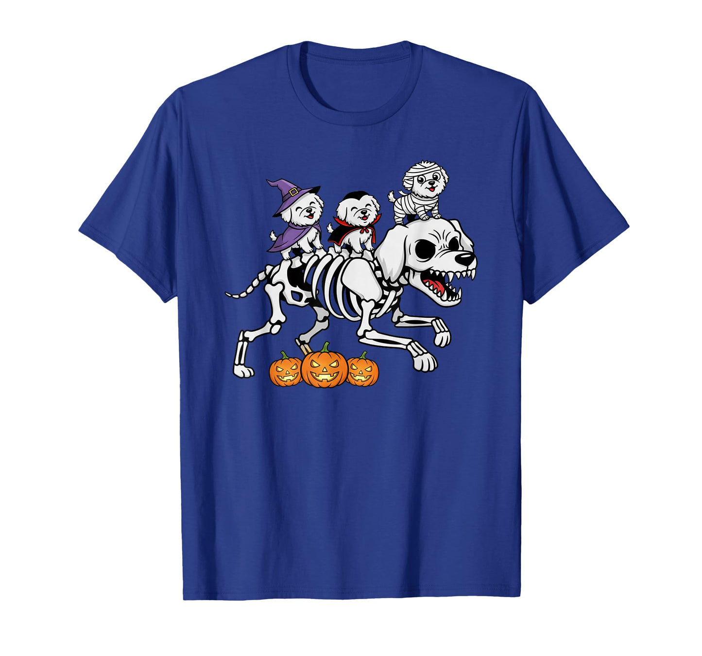 Havanese Dog Skeleton Mummy Witch Halloween Kids Mens Womens T-Shirt