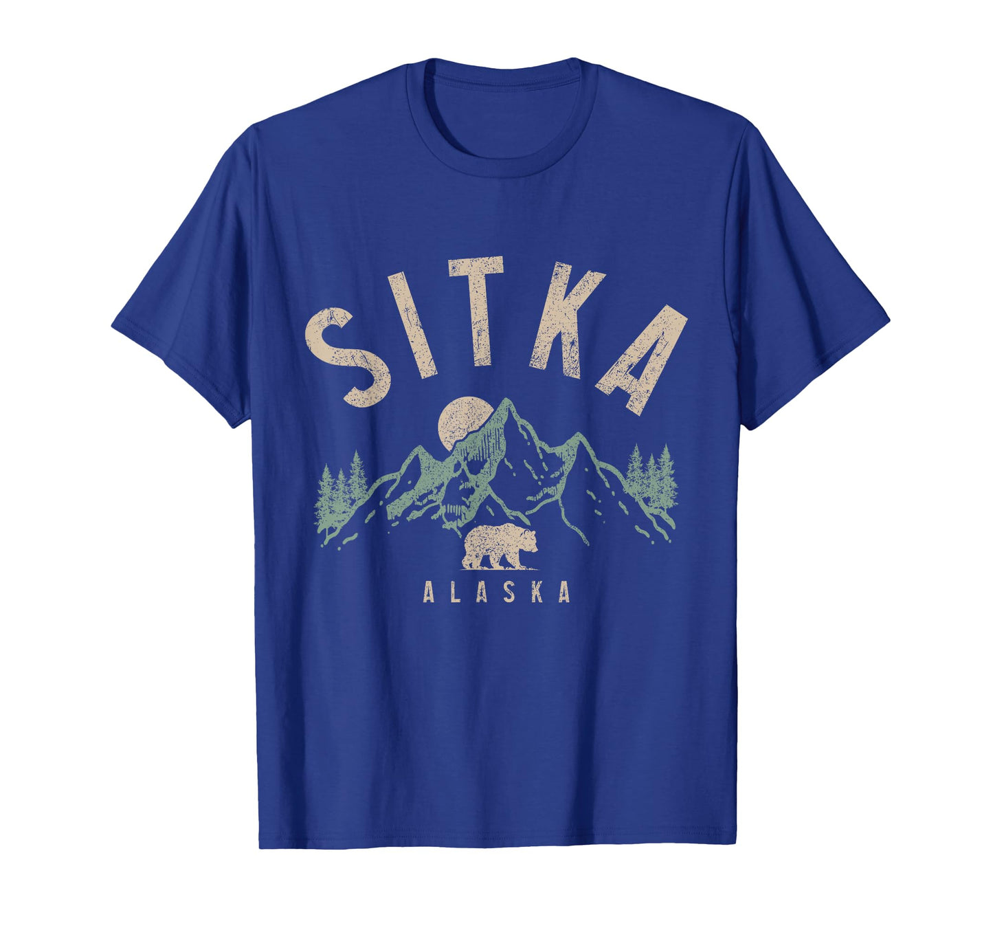 Sitka Alaska Vintage Mountains Grizzly Bear Nature Lover T-Shirt