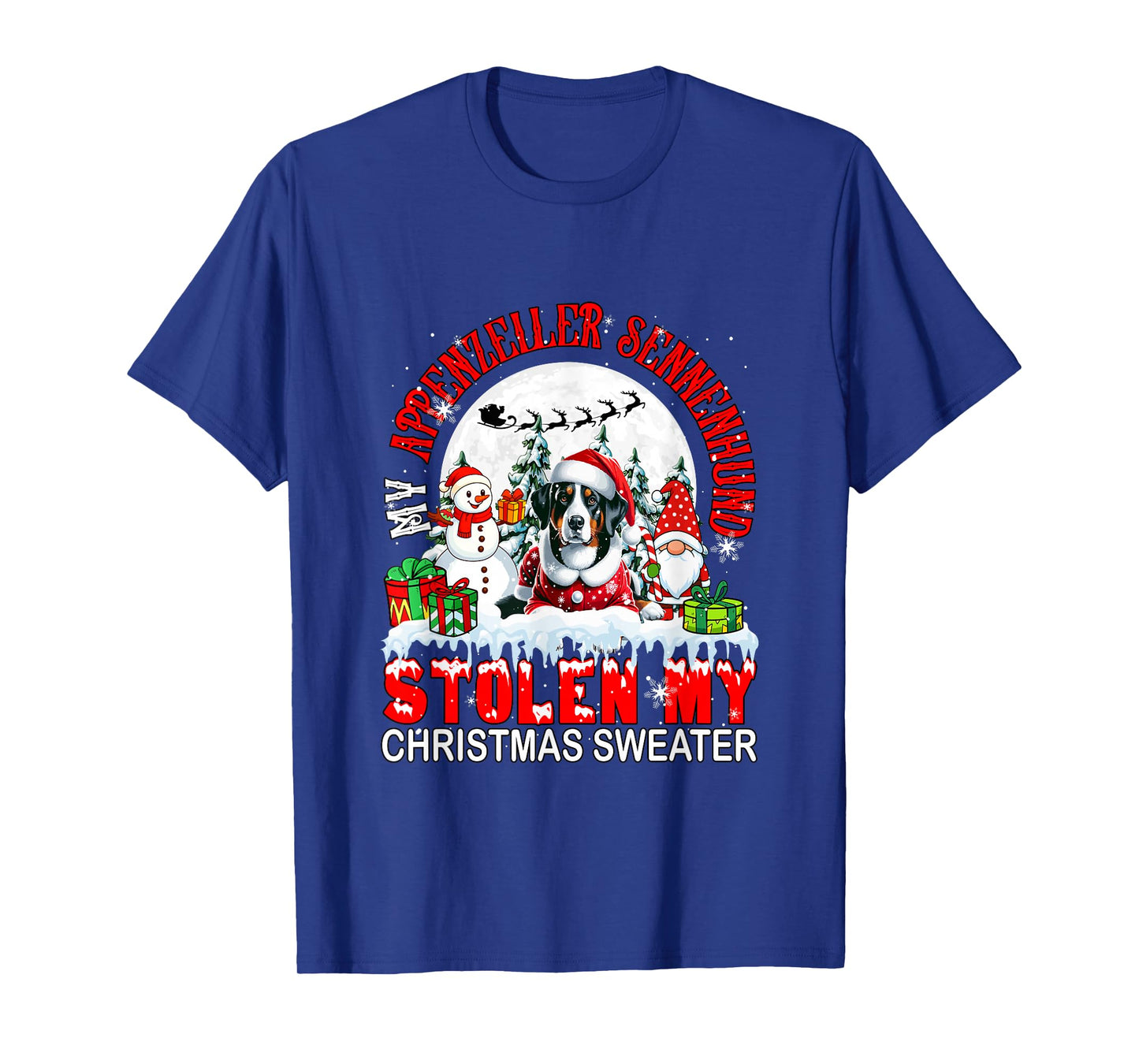 My Appenzeller Sennenhund Stolen Christmas Sweater Santa Dog T-Shirt