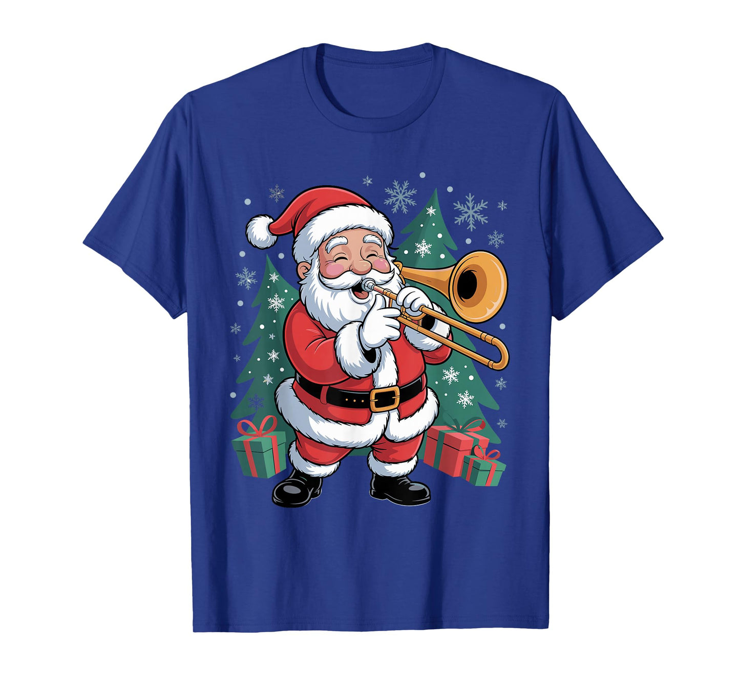 Funny Santa Christmas Design Trombone Holiday Xmas Pajama T-Shirt