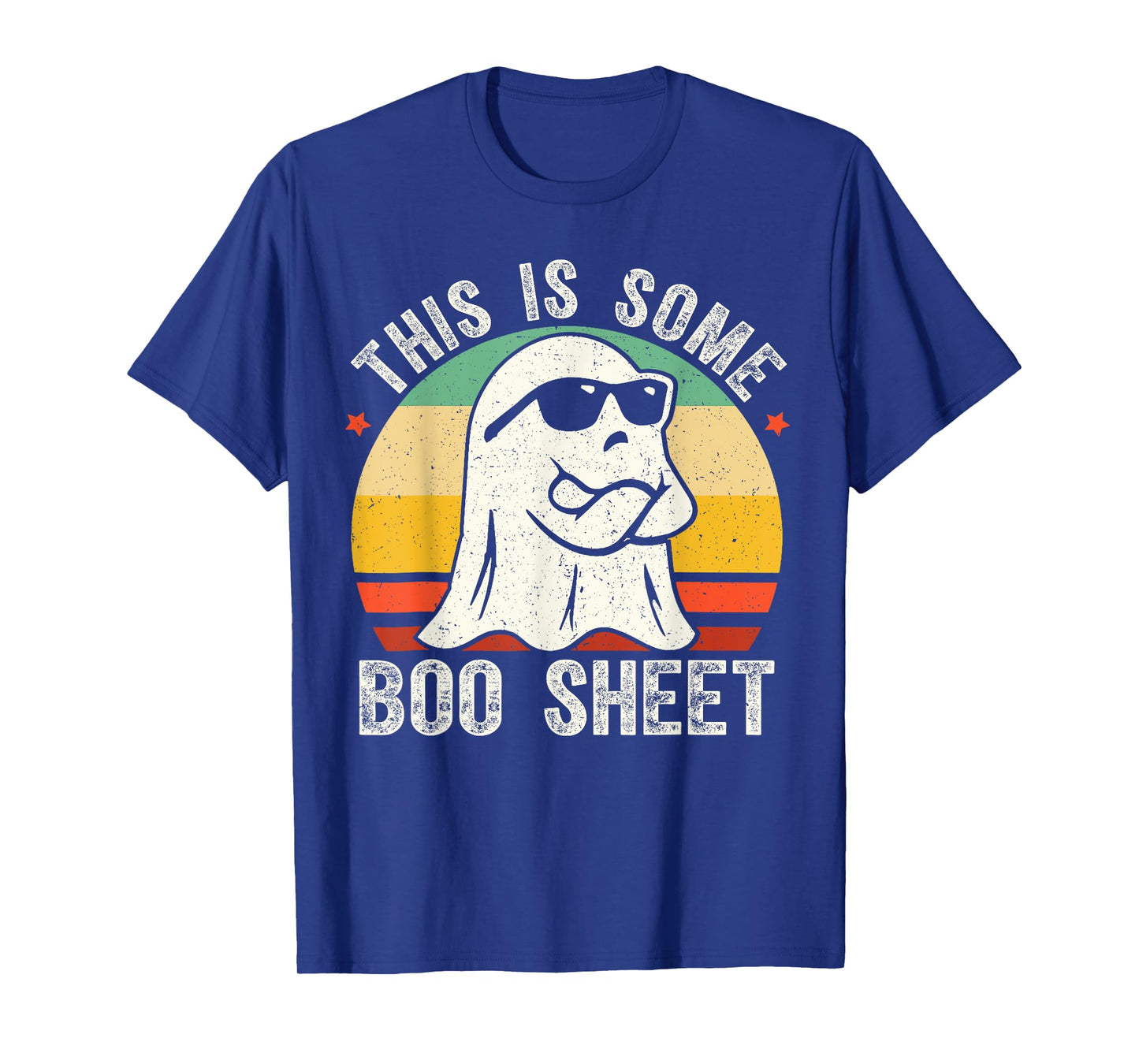 Funny Halloween Ghost Costume Vintage Mens Women T-Shirt