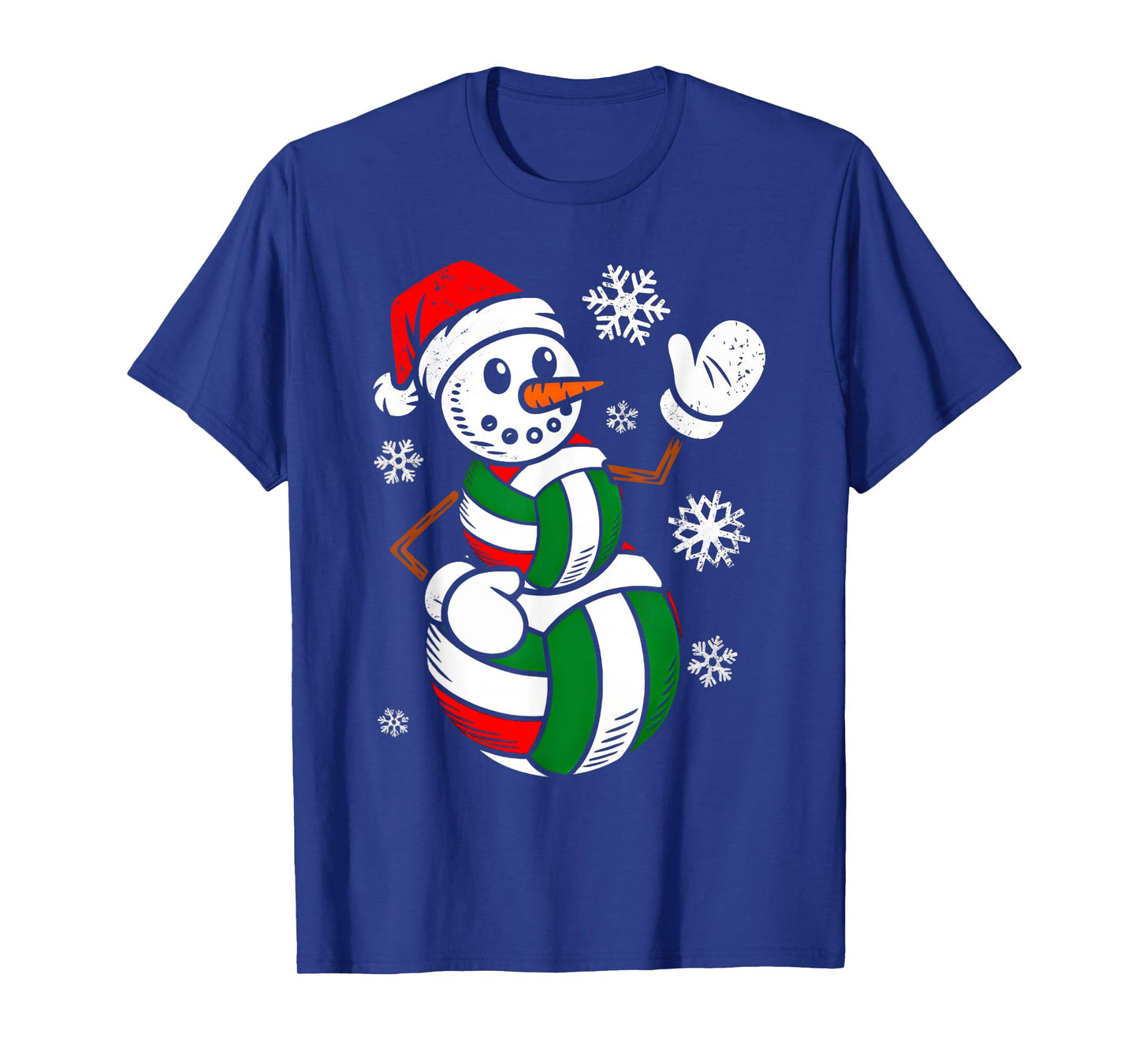 Volleyball Santa Hat Snowman Xmas Funny Volleyball Christmas T-Shirt