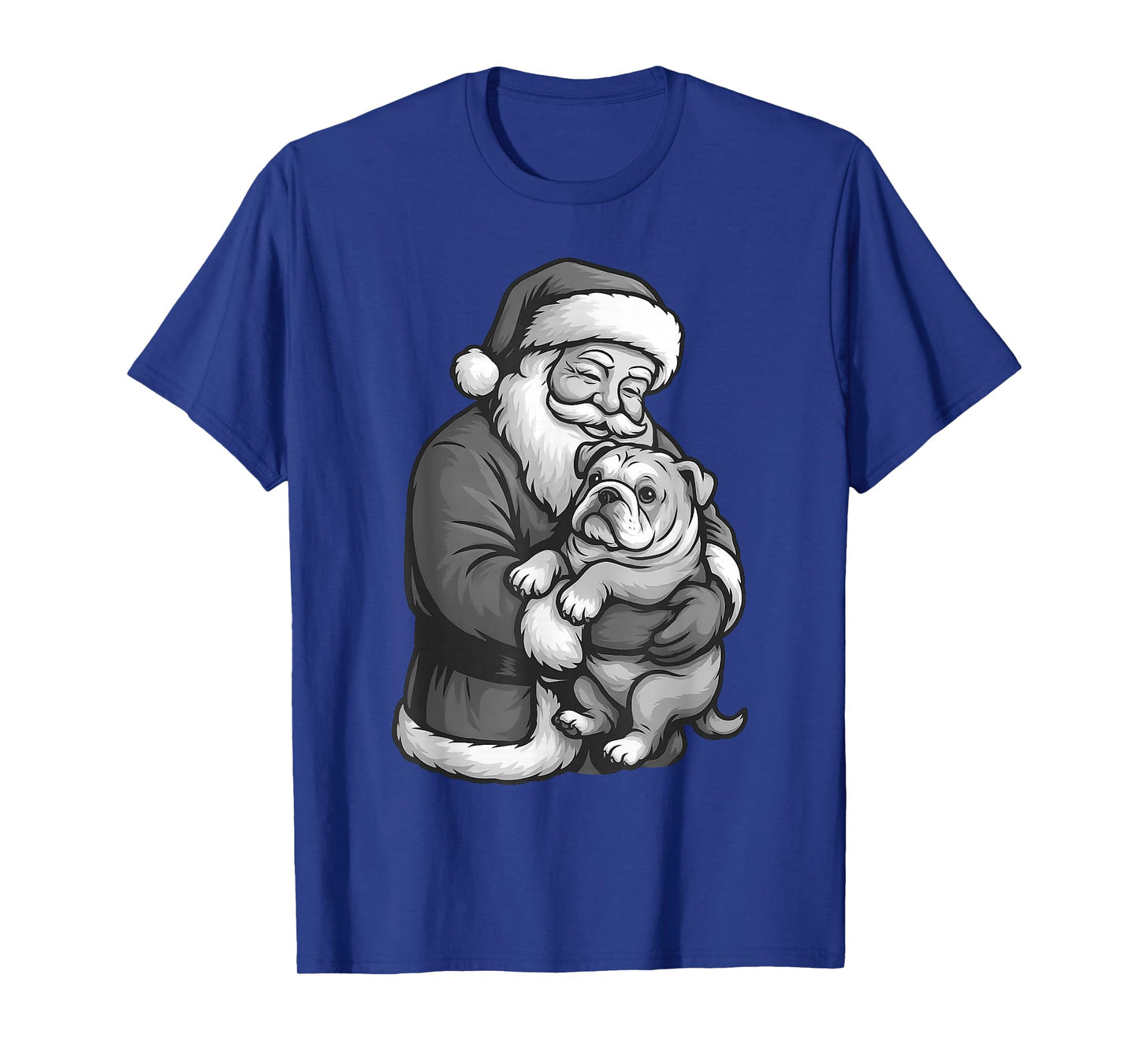 English Bulldog Santa Claus Christmas Dog Lover T-Shirt