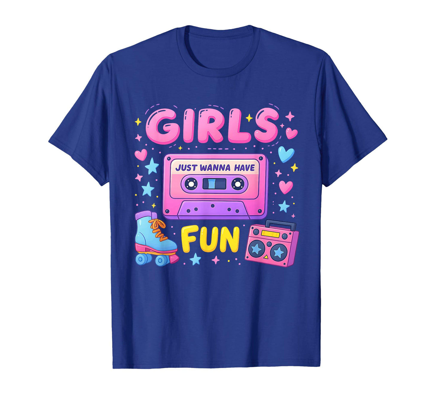 Old School Memory Girls Just Wanna Have Fun Artwork T-Shirt