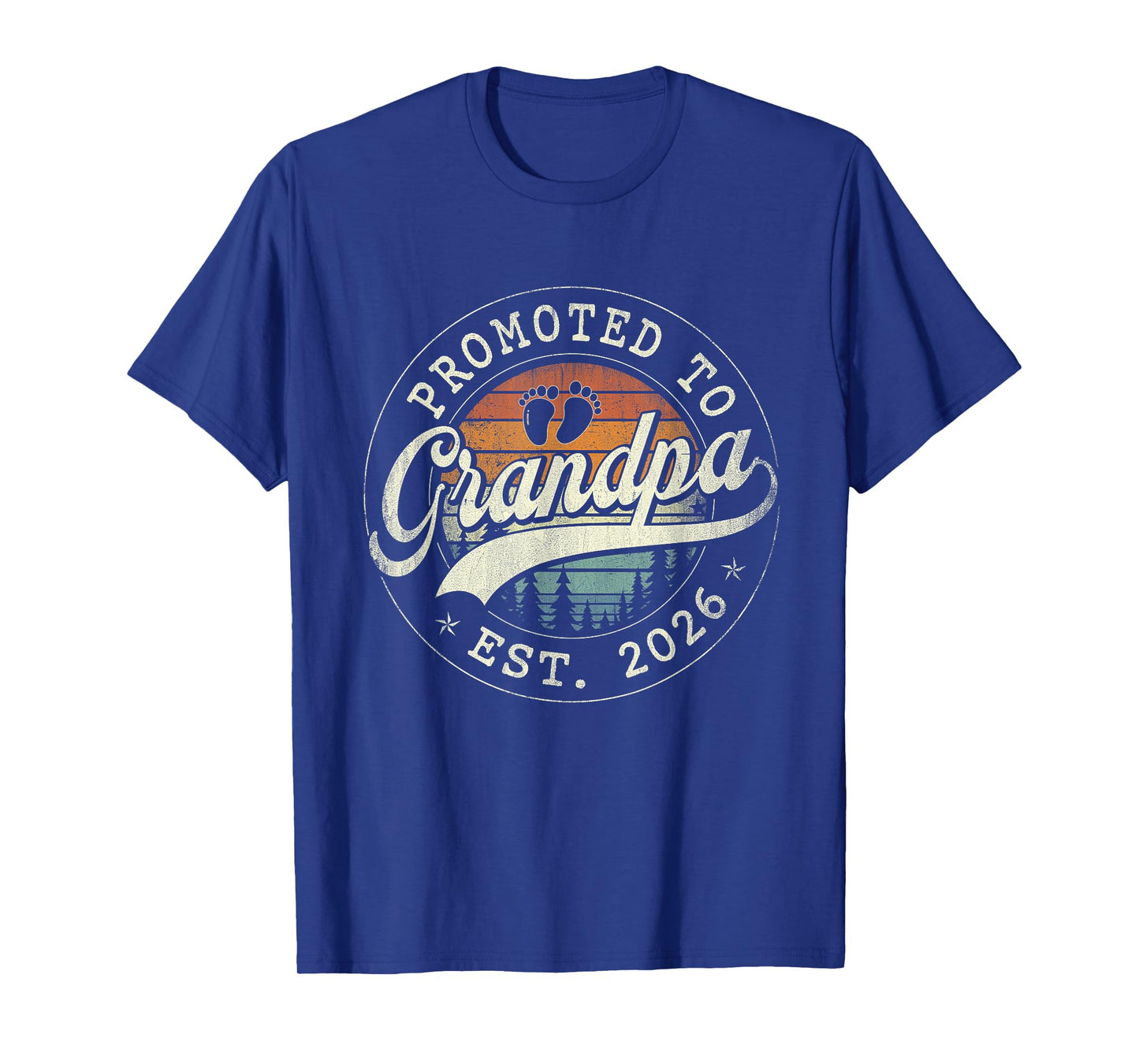 Promoted to Grandpa Est 2026 Grandparents Baby Announcement T-Shirt