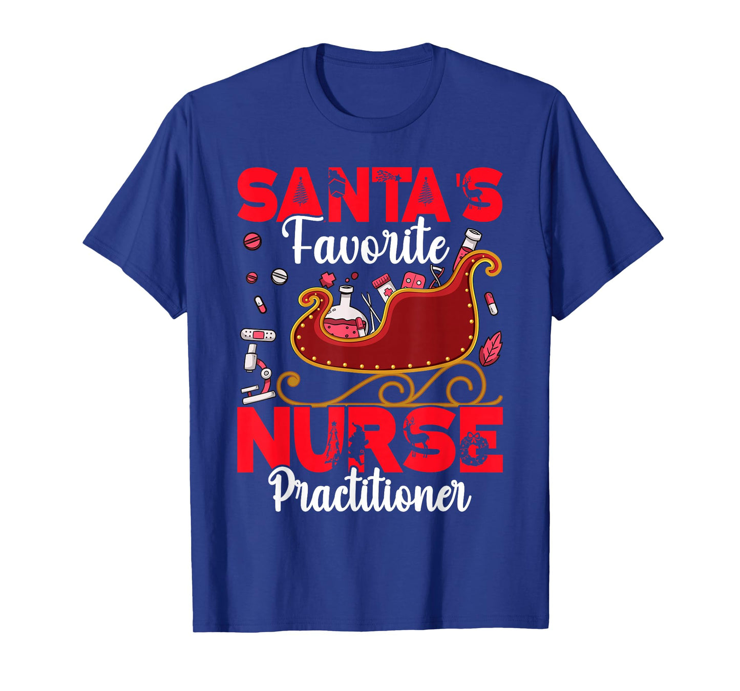 Santa's Favorite Nurse Practitioner Christmas Nursing T-Shirt