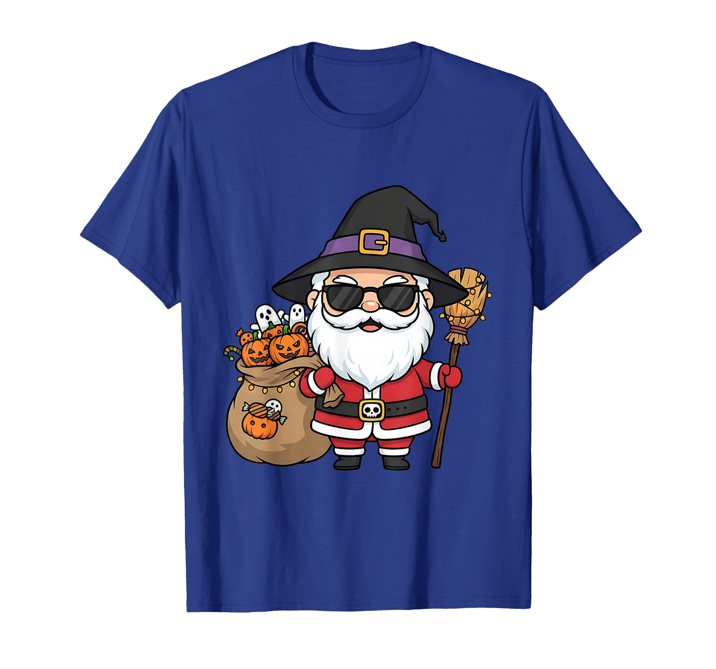 Funny Halloween Santa Witch Costume Design T-Shirt