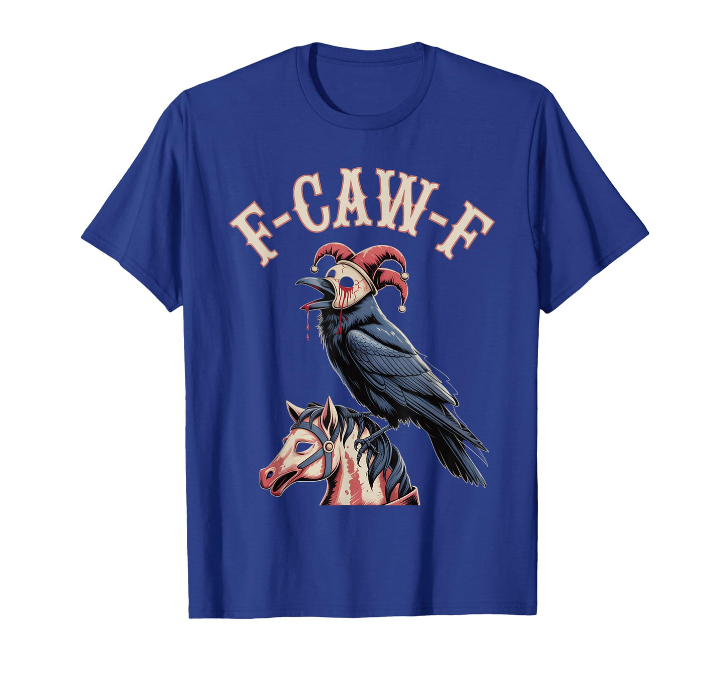 F-Caw-F Crow Funny Gothic Moon Black Bird Halloween T-Shirt