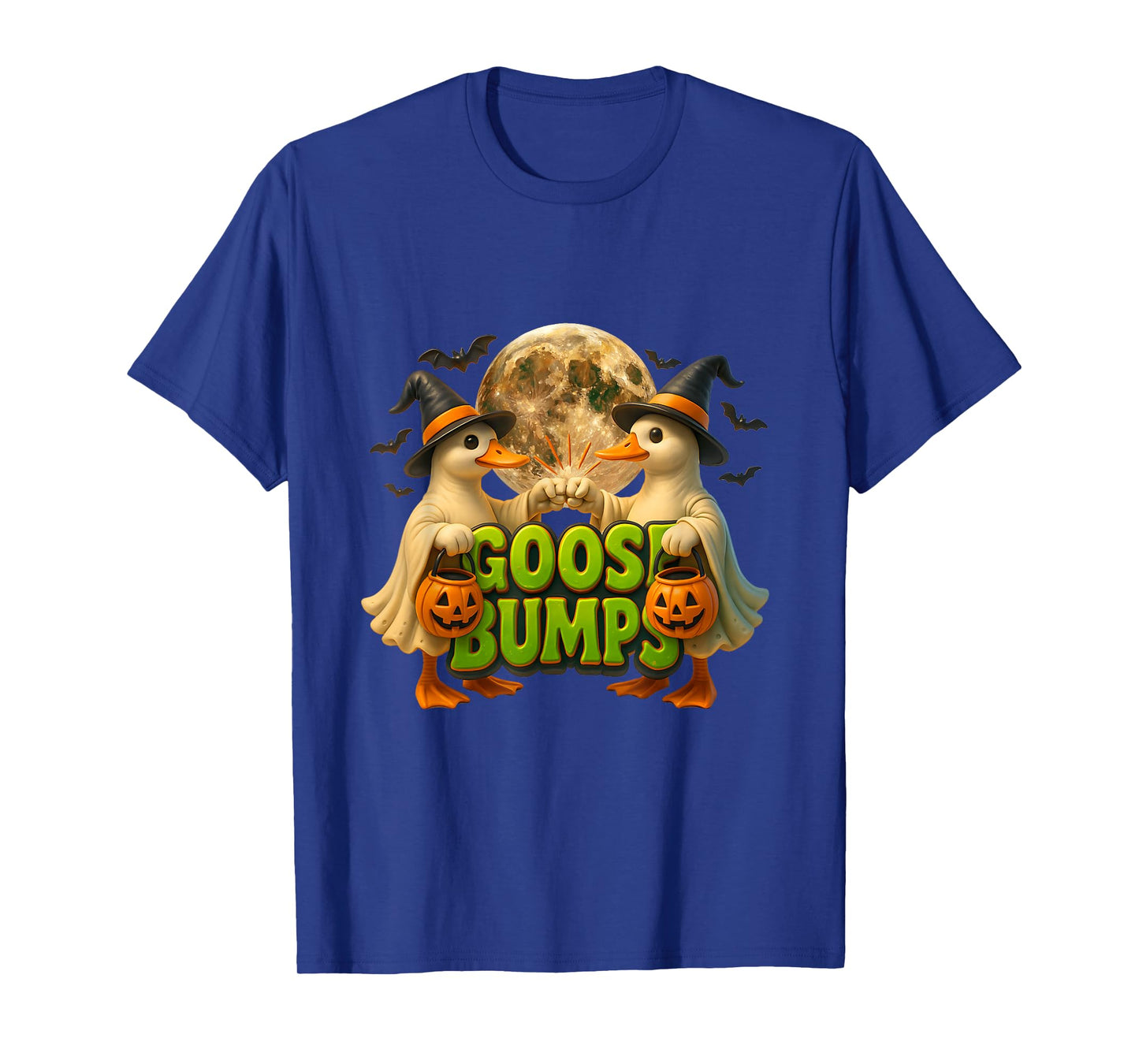 Goose Bumps Ghost Witch Geese Fist Bump Halloween T-Shirt