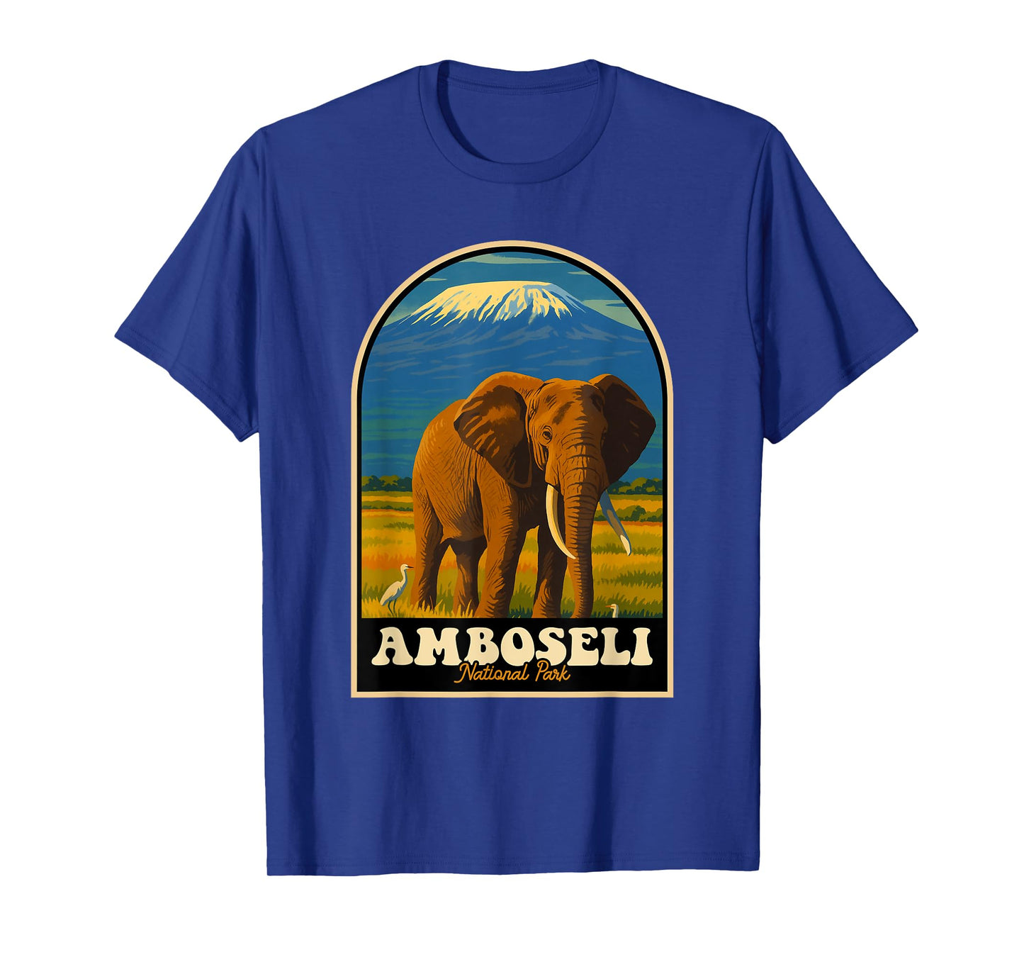 Amboseli National Park Vintage Elephant Safari Design T-Shirt