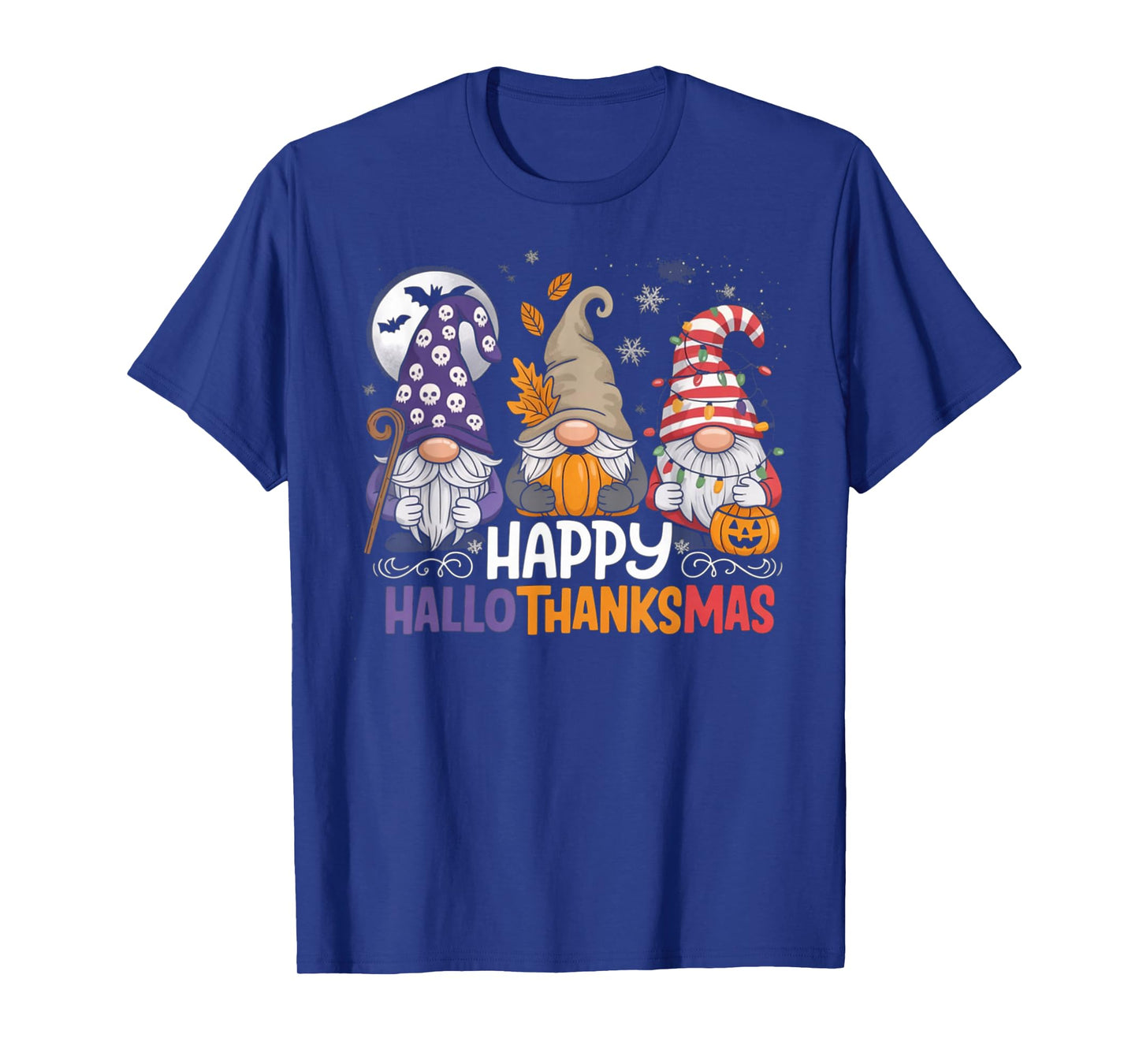 HalloThanksMas Gnomes Halloween Thanksgiving T-Shirt