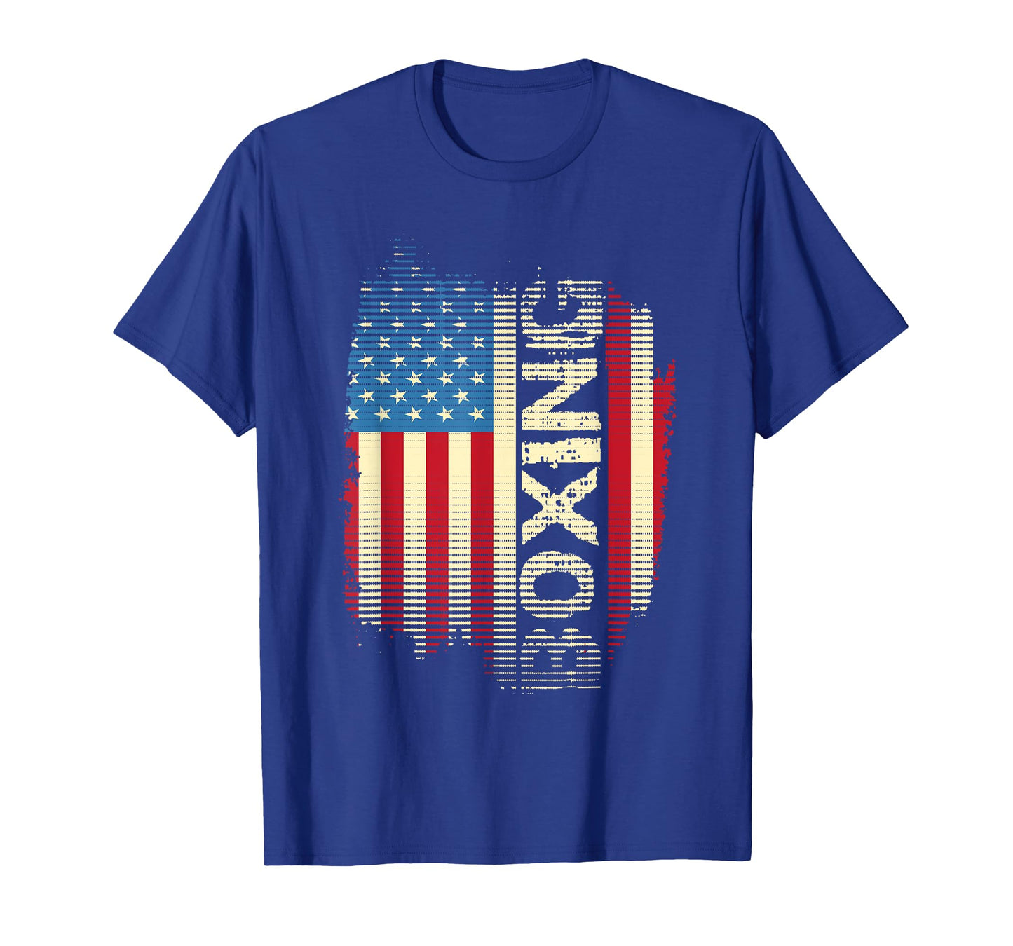 Patriotic USA Flag Boxing Kickboxing Kickboxer Gym Boxer T-Shirt