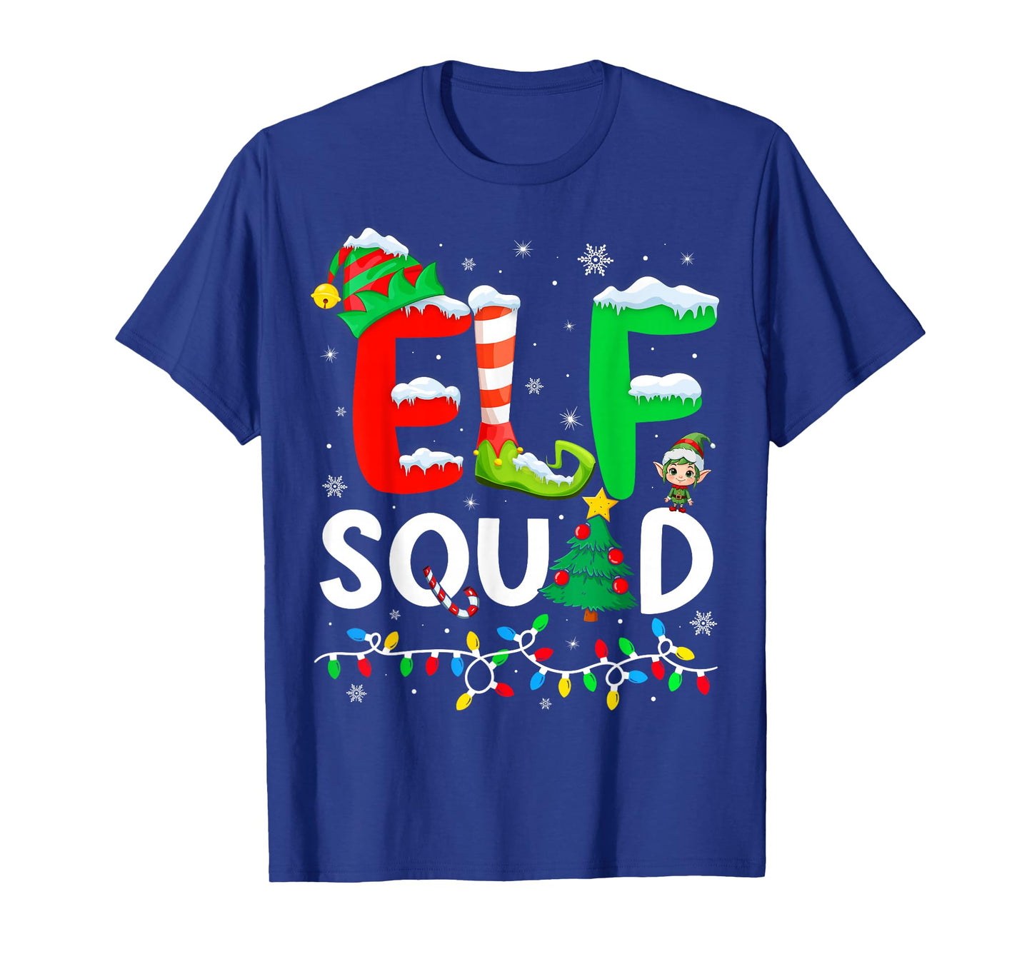 Elf Family Christmas Matching Pajamas Xmas Elf Squad T-Shirt