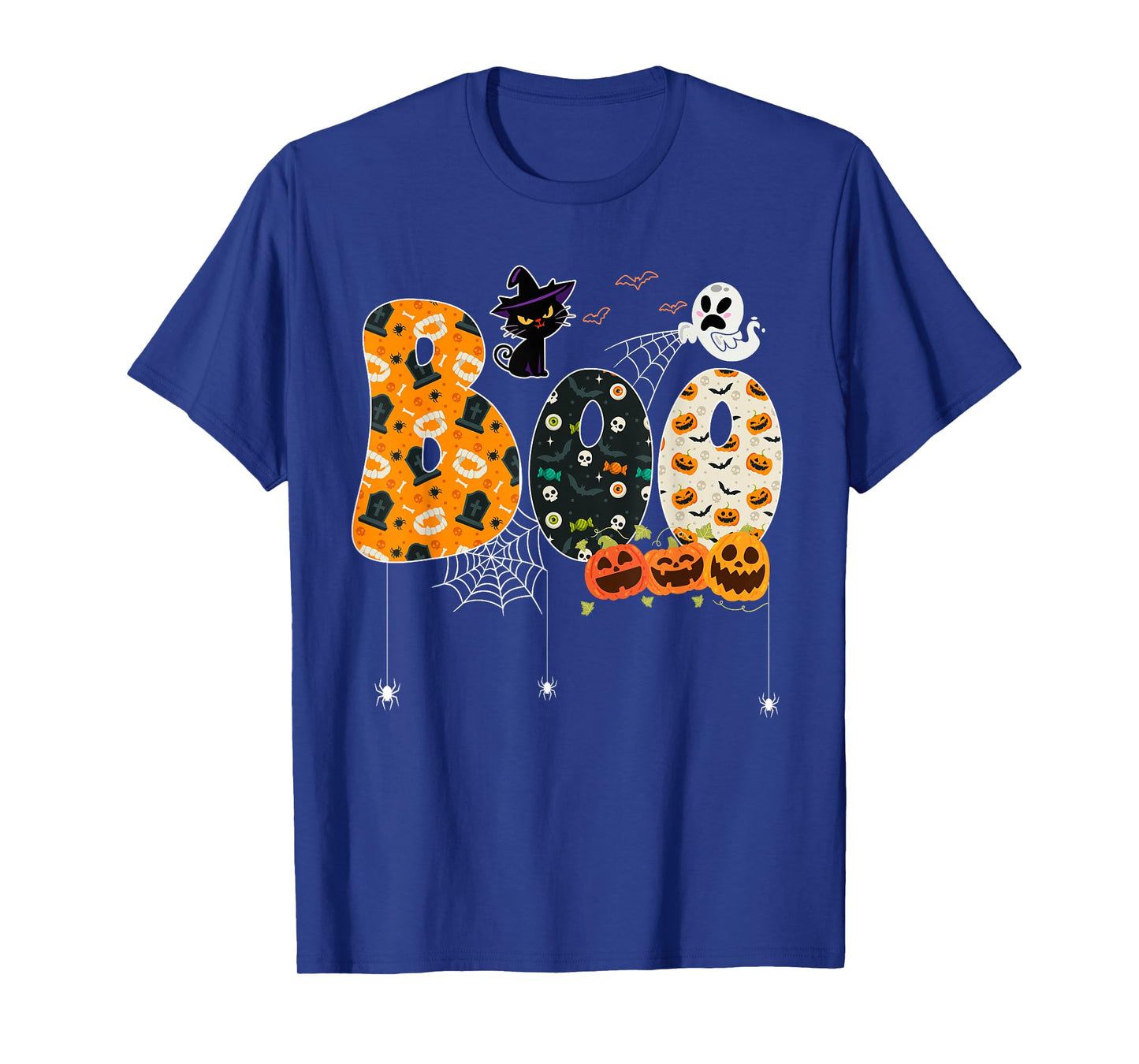 Boo with Spiders and Witch Hat Halloween Costume T-Shirt