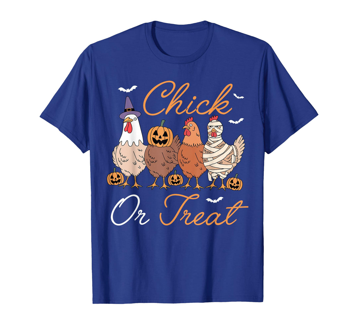 Funny Chick Or Treat Halloween Pumpkin Ghost Spooky Chicken T-Shirt
