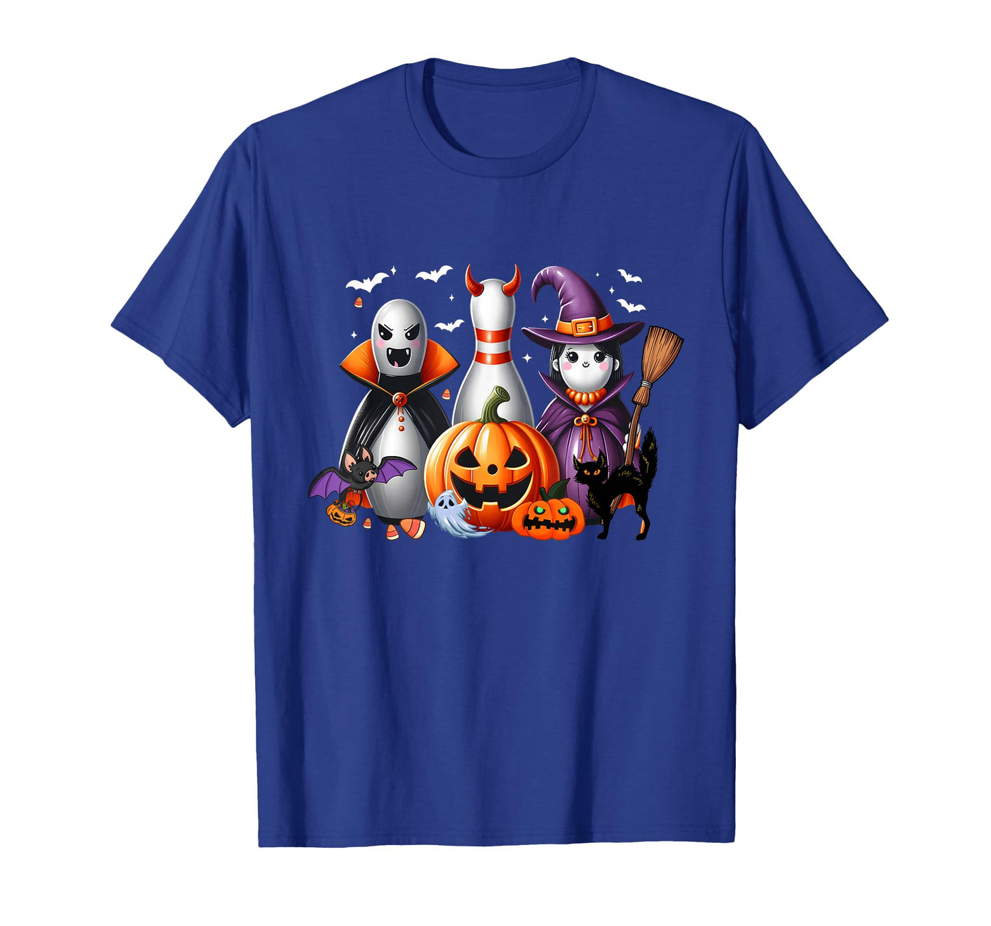 Spooky Bowling Pin in De vil Witch Halloween Sport Bowler T-Shirt