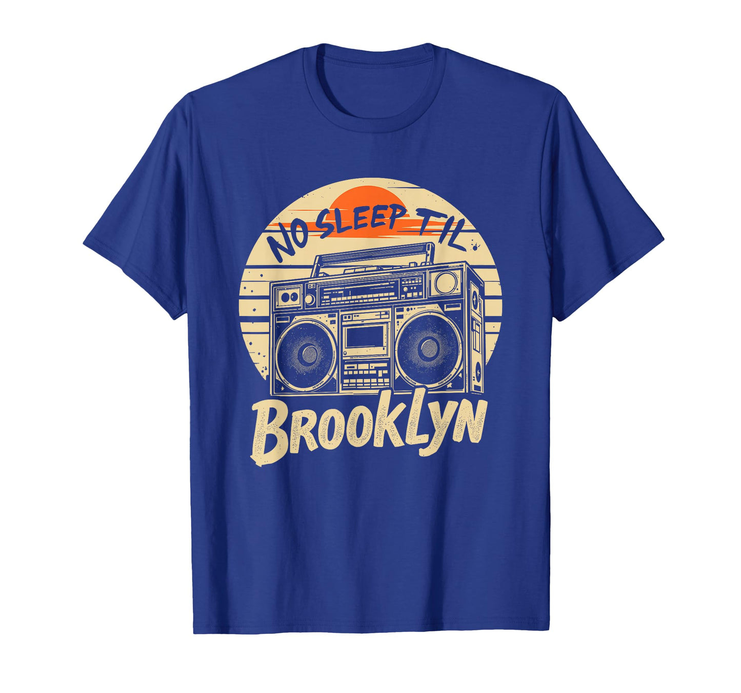 No Sleep Til Brooklyn Retro Boombox Vintage Music T-Shirt
