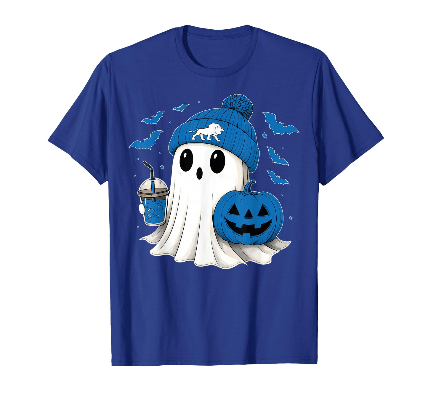 Vintage Retro Ghost Pumpkin Lion Gift for Men Women Kid T-Shirt