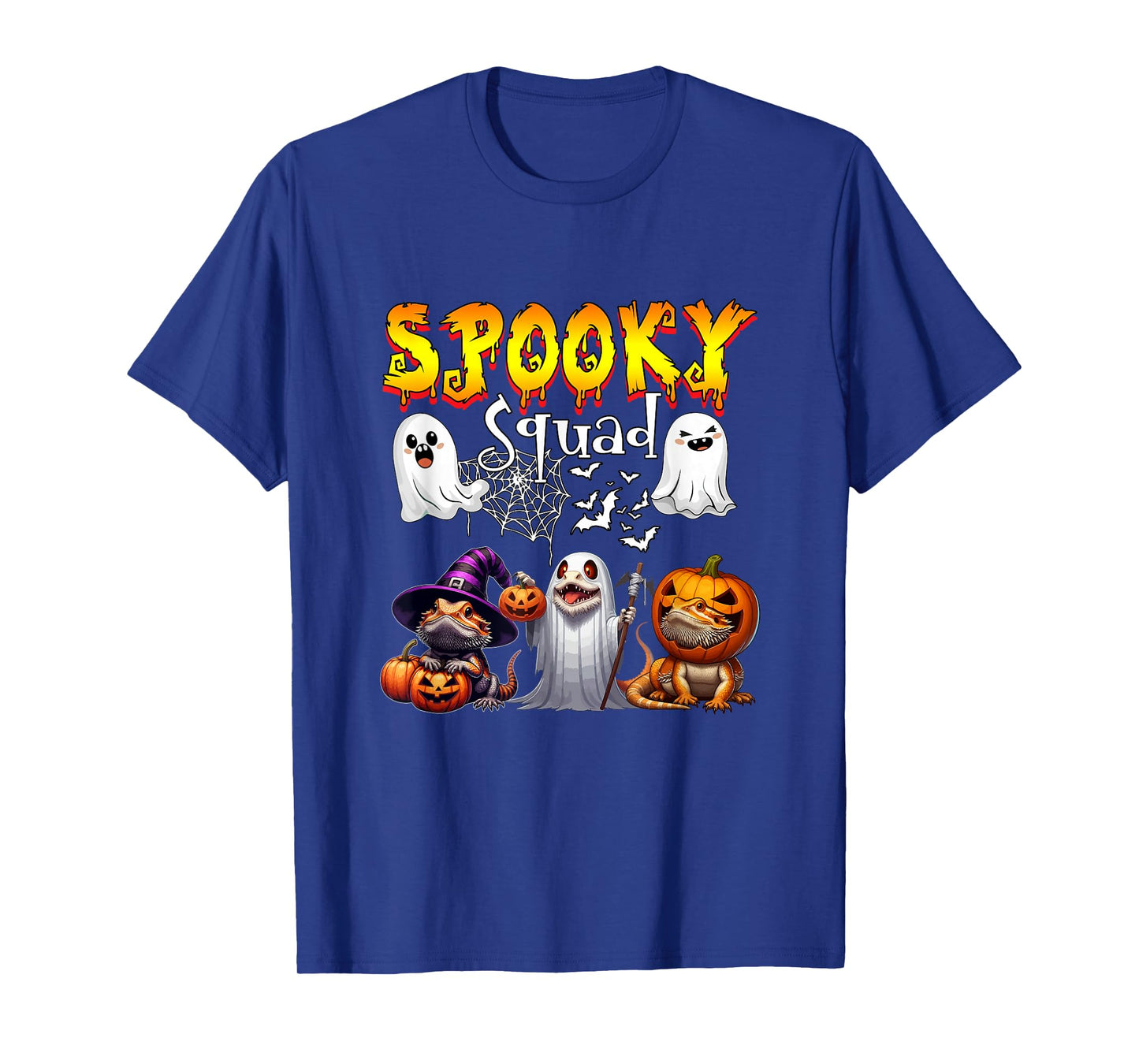 Spooky Halloween Squad Three Cute Bearded Dragons As Witch T-Shirt