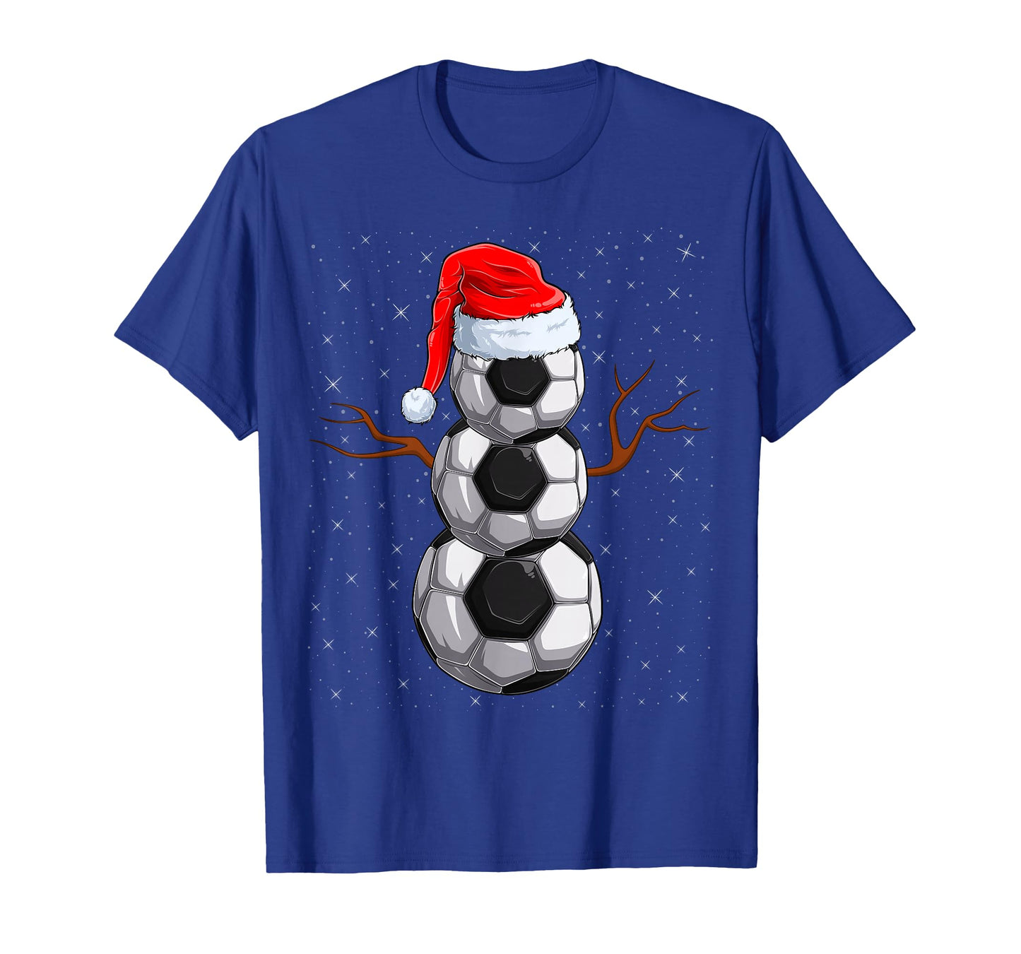 Soccer Snowman Xmas Pajamas Santa Soccer Football Christmas T-Shirt