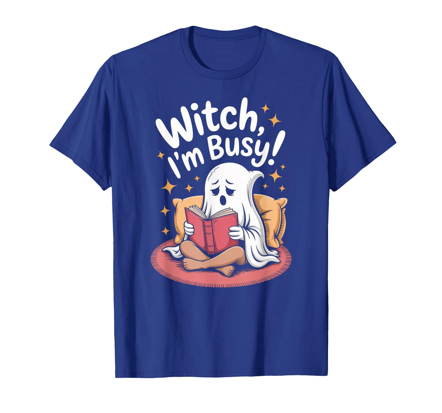 Witch I’m Busy Tee Funny Ghost Reading Book Halloween T-Shirt