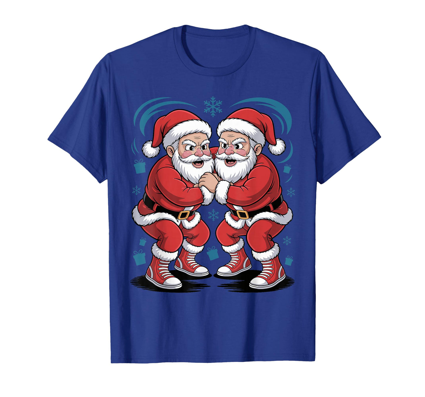 Funny Santa Wrestling Lover Wrestler Xmas Christmas Pajama T-Shirt