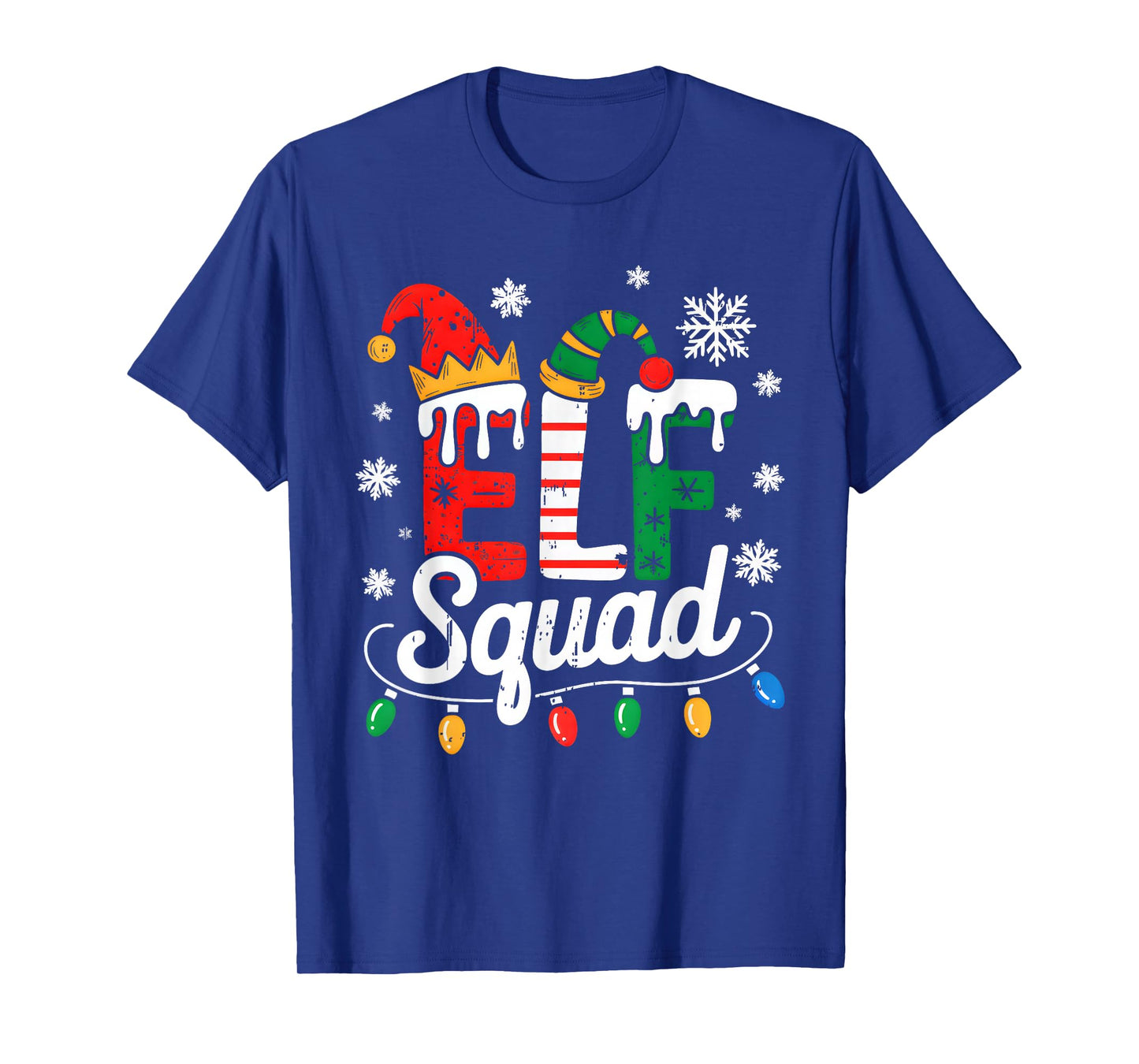 Elf Squad Funny Elf Family Christmas Matching Pajamas Xmas T-Shirt