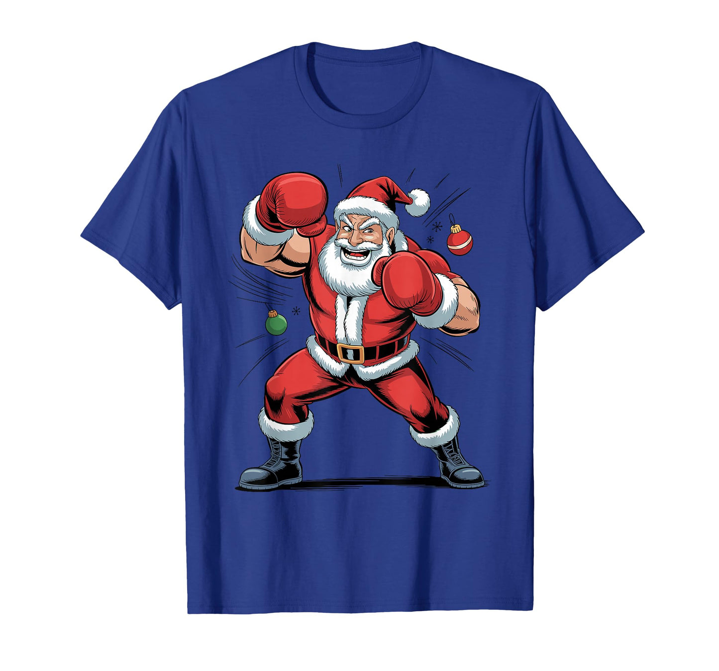 Santa Boxing Boxer Funny Sports Christmas Holiday Xmas T-Shirt