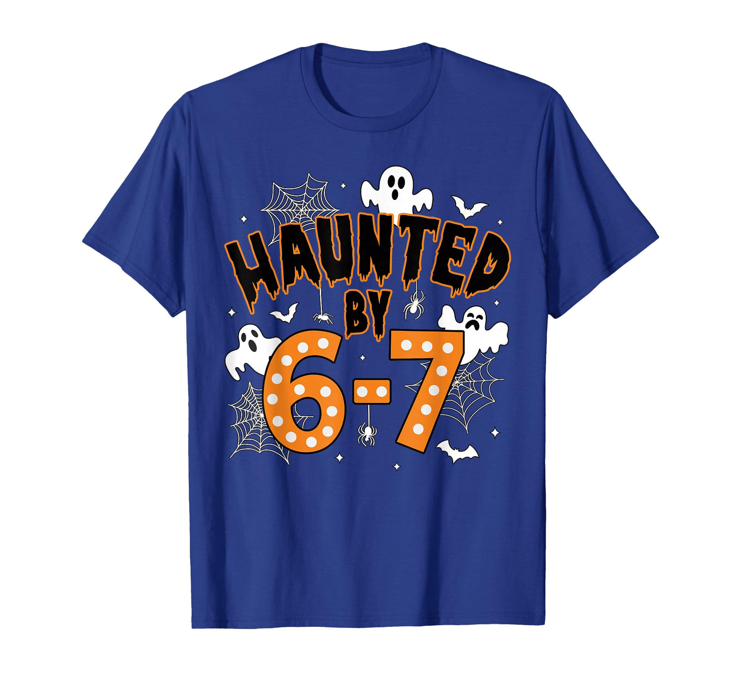 67 Meme Halloween Haunted- Funny Ghost and Pumpkin Halloween T-Shirt
