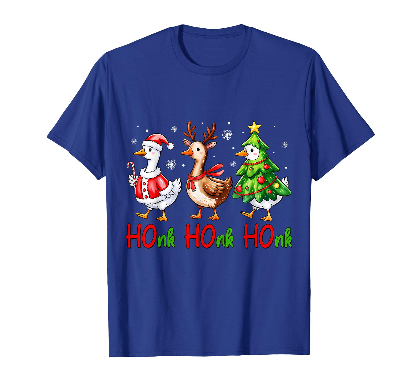 Funny Christmas Ho Ho Ho Santa Claus Goose Honk Costume Pjs T-Shirt