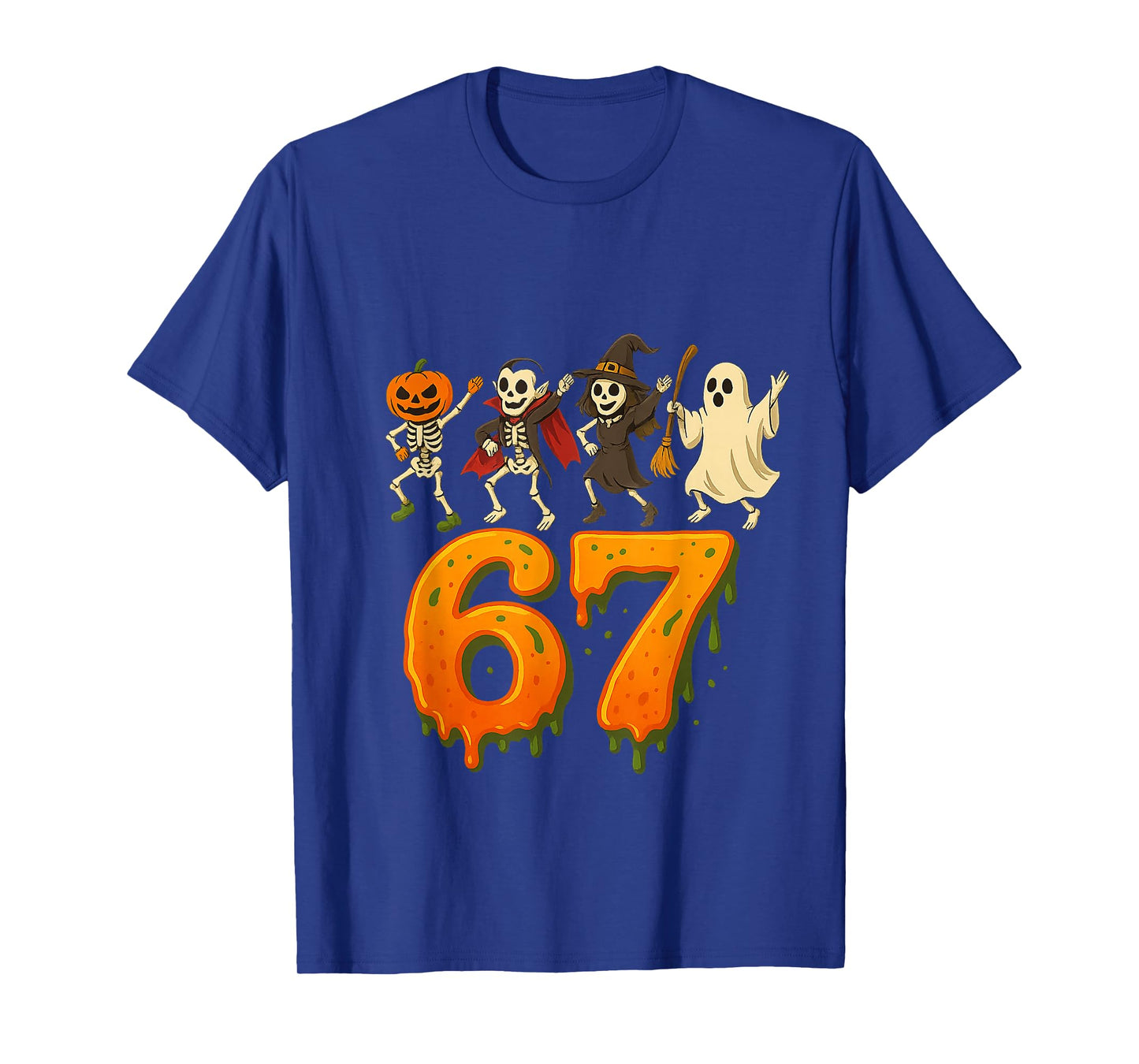 67 Halloween Skeleton Ghost Pumpkin Witch Number T-Shirt