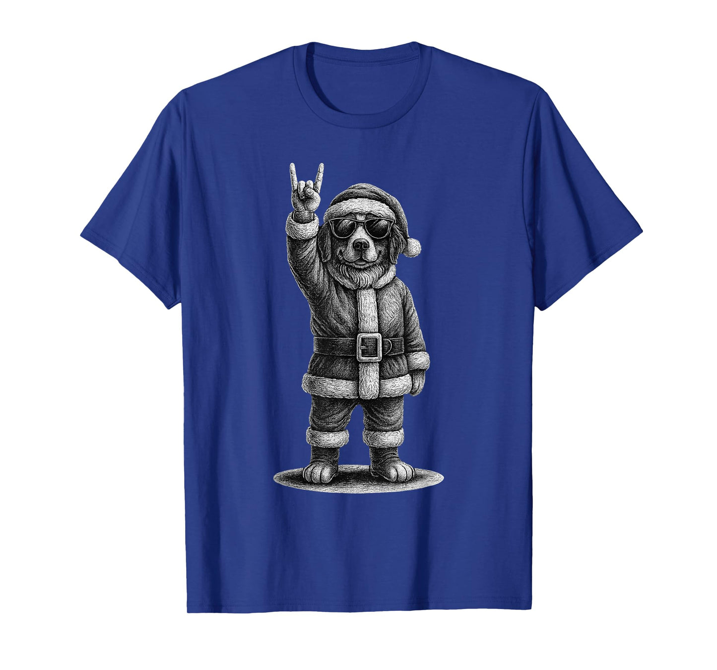 Bernese Mountain Dog Rock Music Christmas Dog Lover T-Shirt