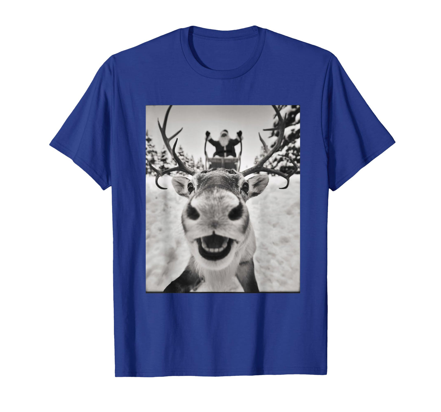 Funny Reindeer Selfie Christmas Santa Funny Gifts Kids T-Shirt