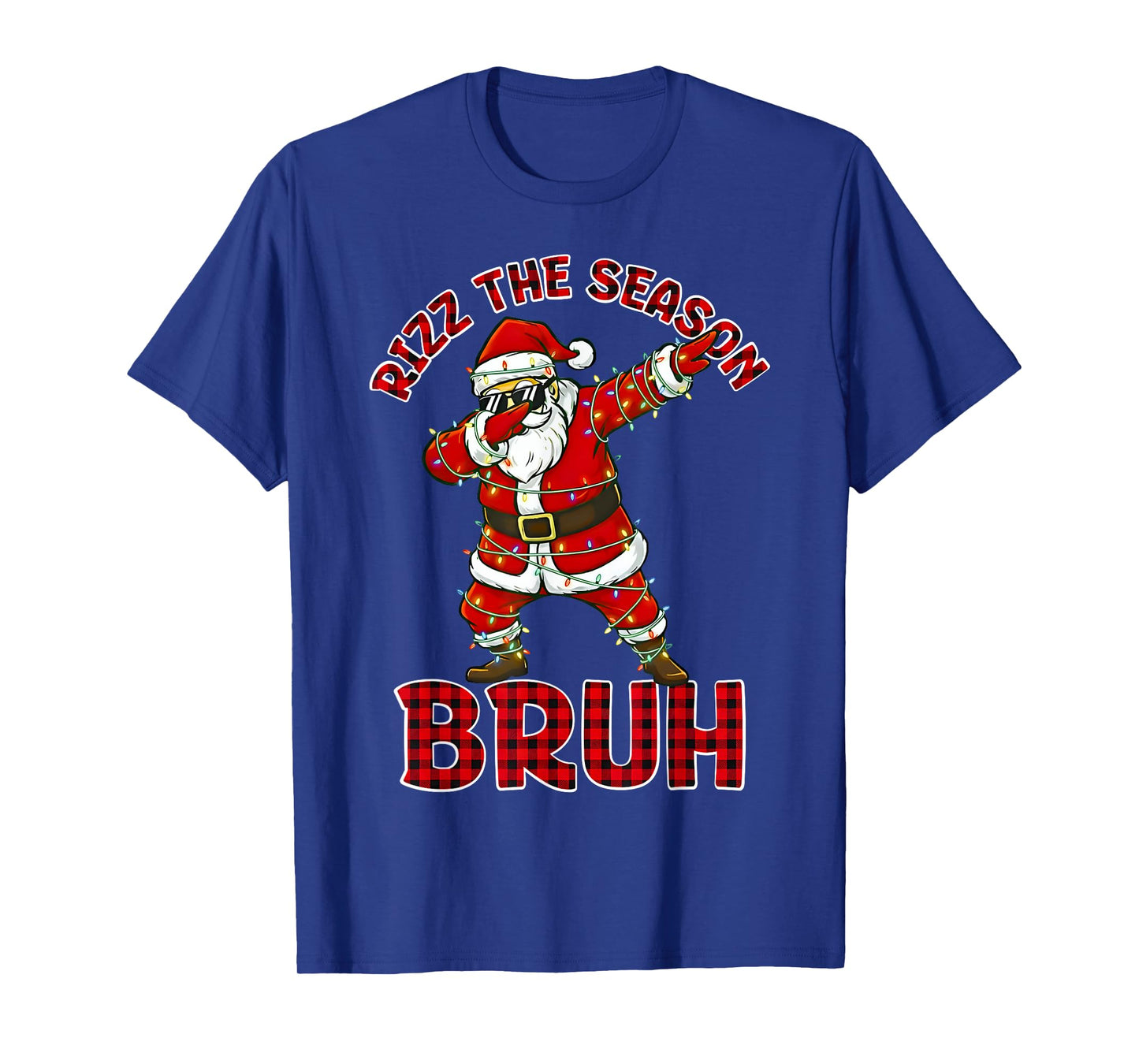 Rizz The Season Bruh Christmas Rizzmas Dabbing Santa Claus T-Shirt