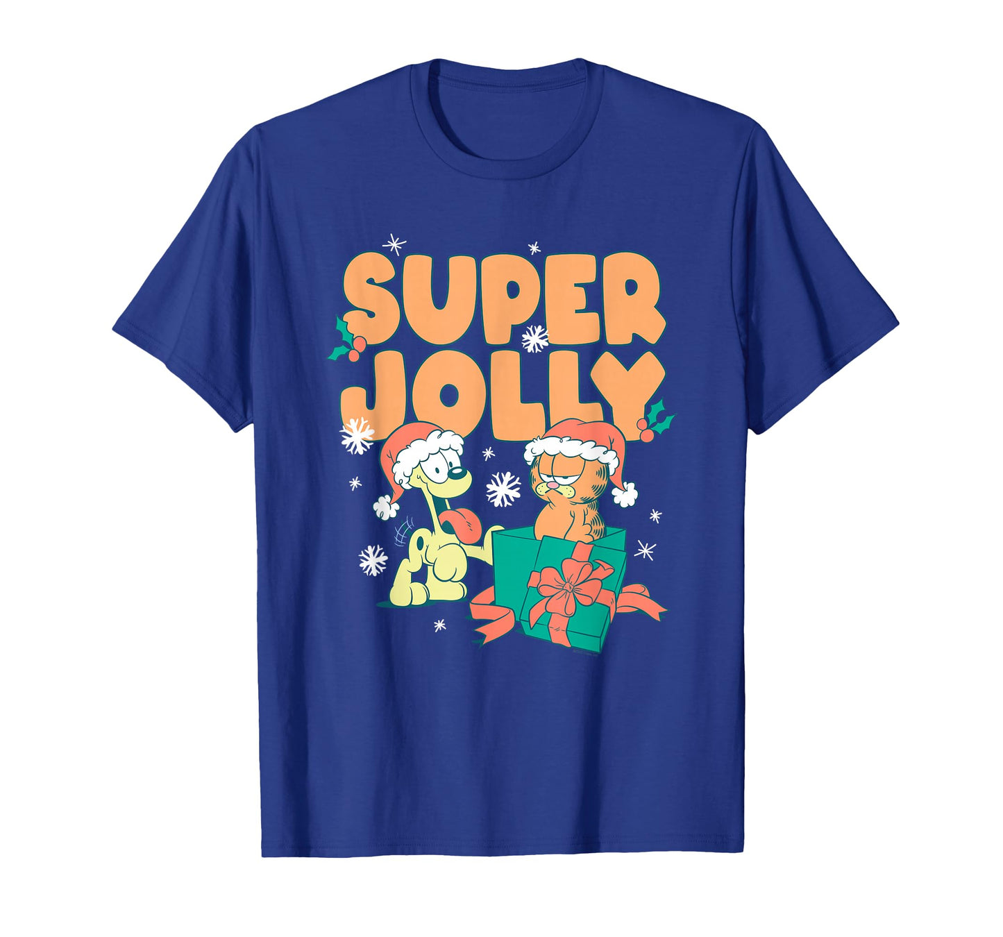 Garfield Super Jolly Christmas Funny Retro Holidays T-Shirt