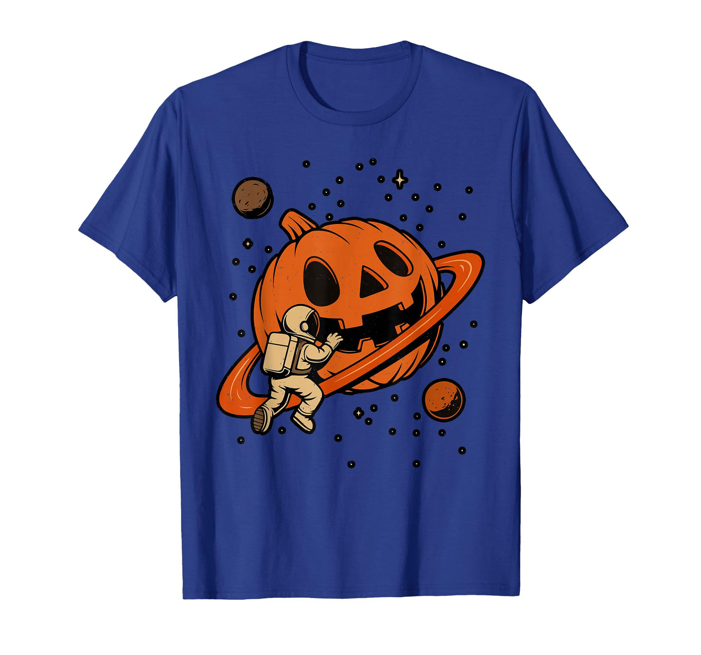 Astronaut Pumpkin Planet Halloween Jack O Lantern Spooky T-Shirt