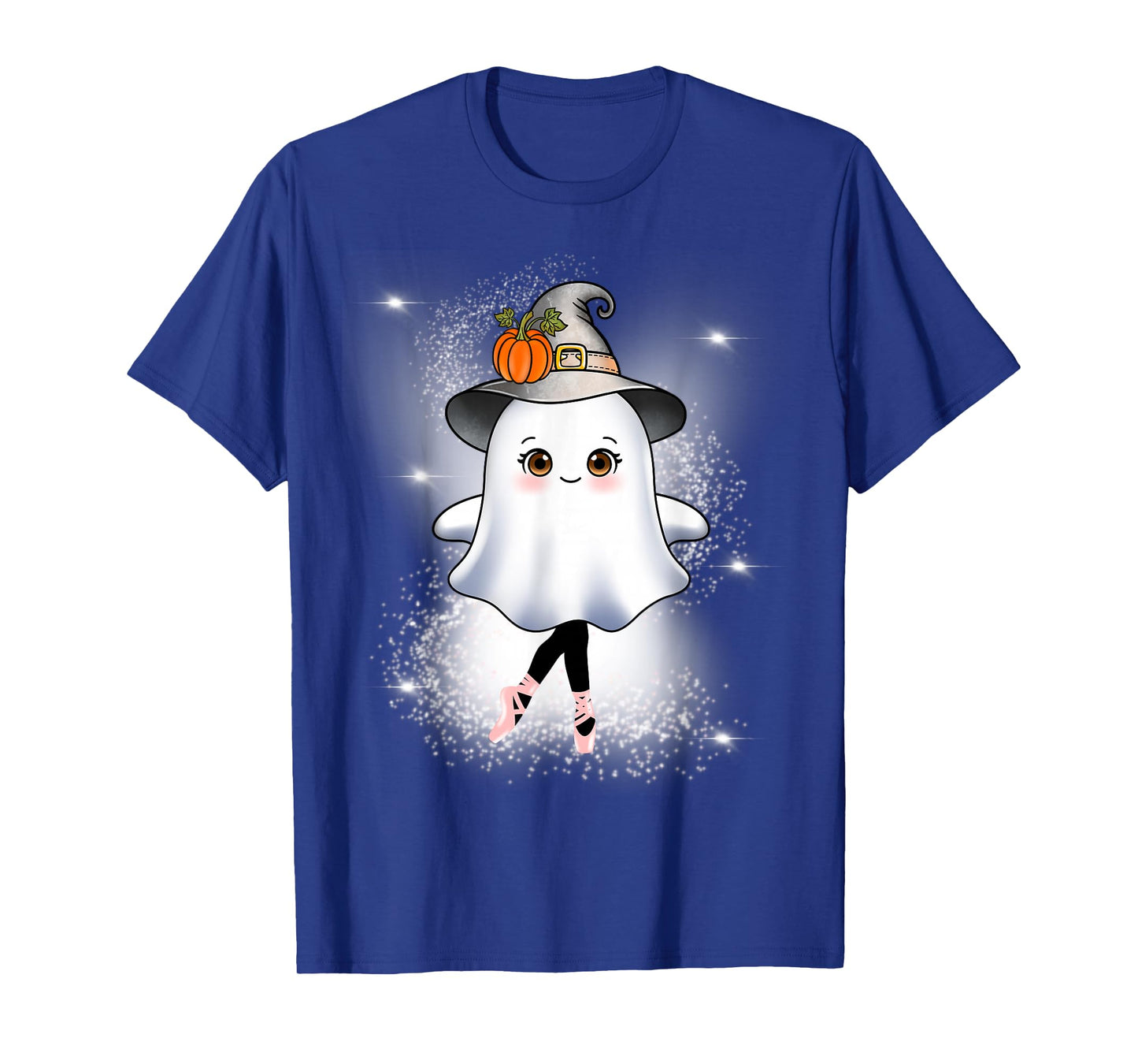 Halloween Ballet Pumpkin Witch Hat Cute Ghost Ballerina T-Shirt
