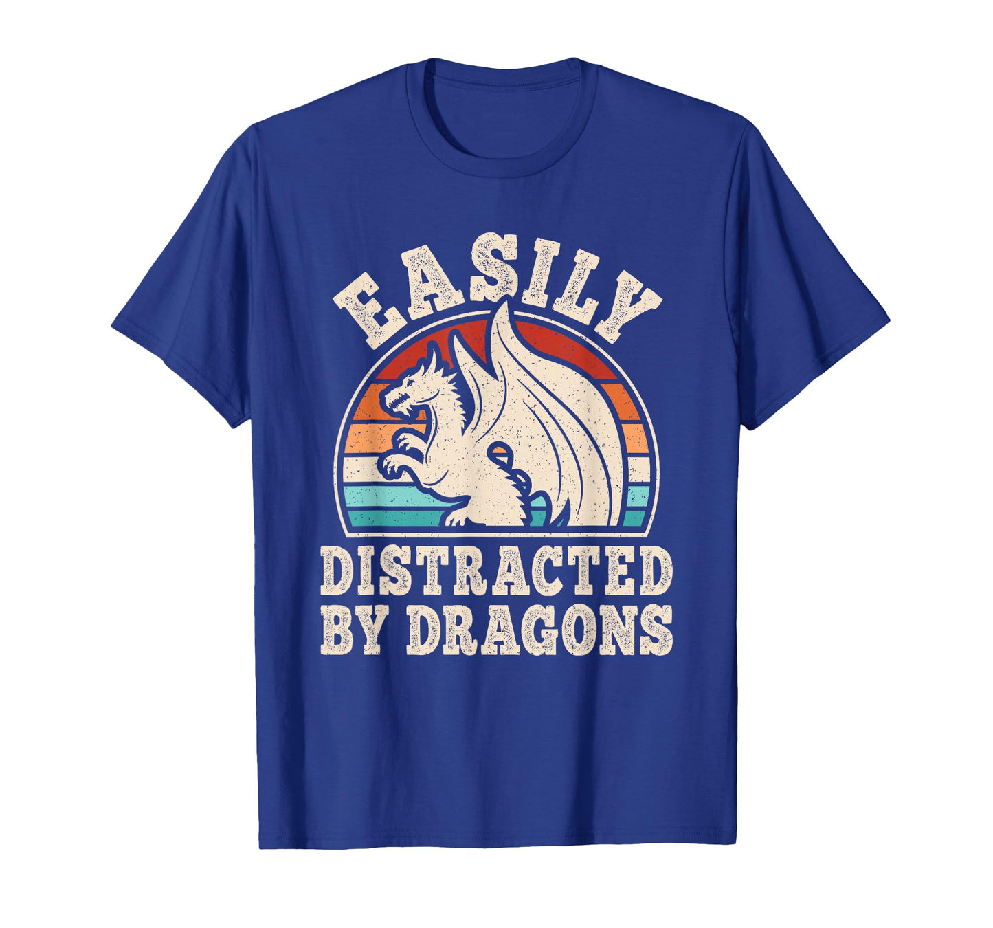 Easily Distracted by Dragons Retro Dragon Men Women Kids T-Shirt