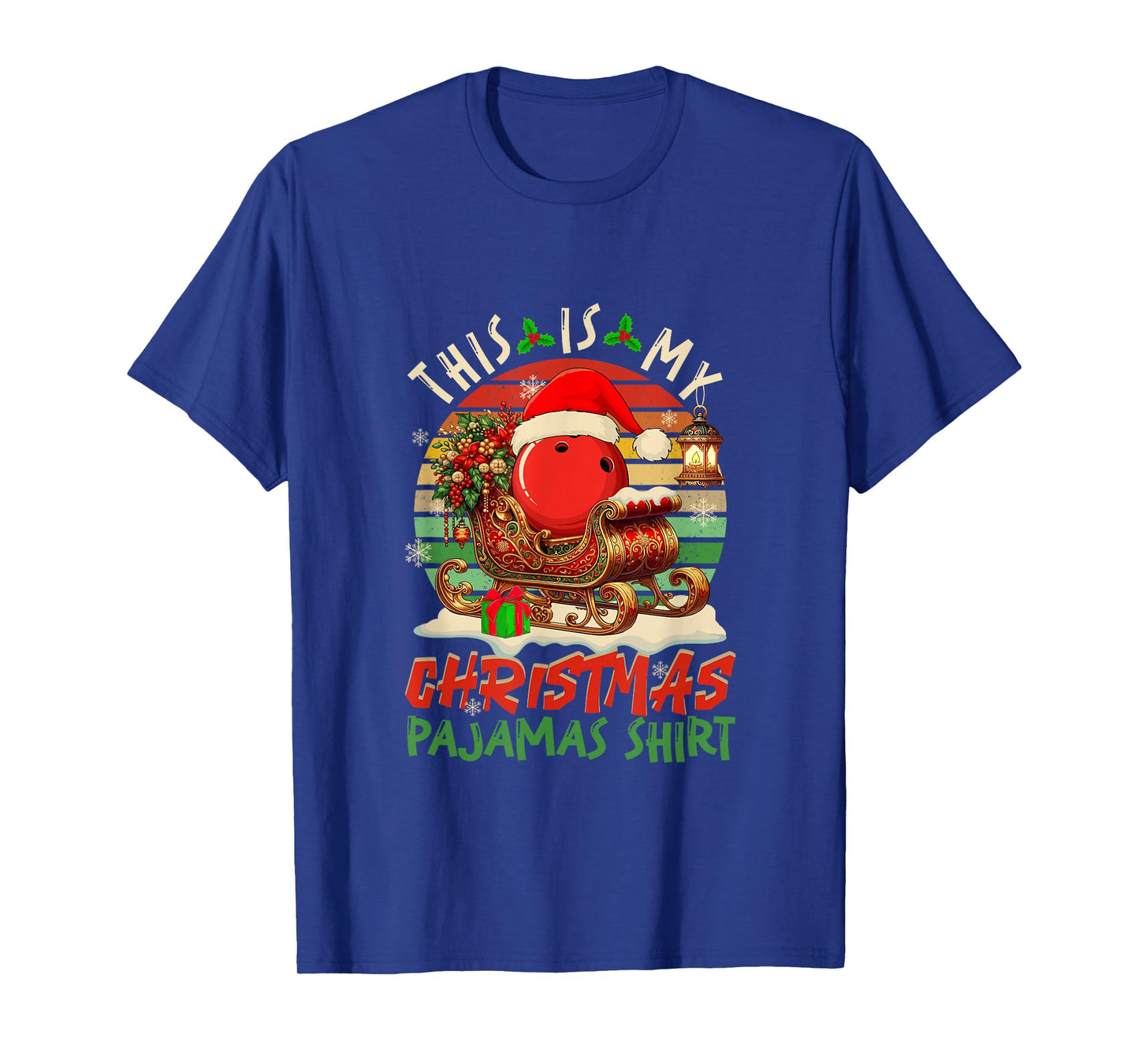 Vintage Retro My Christmas Pajama Shirt Bowling Player T-Shirt