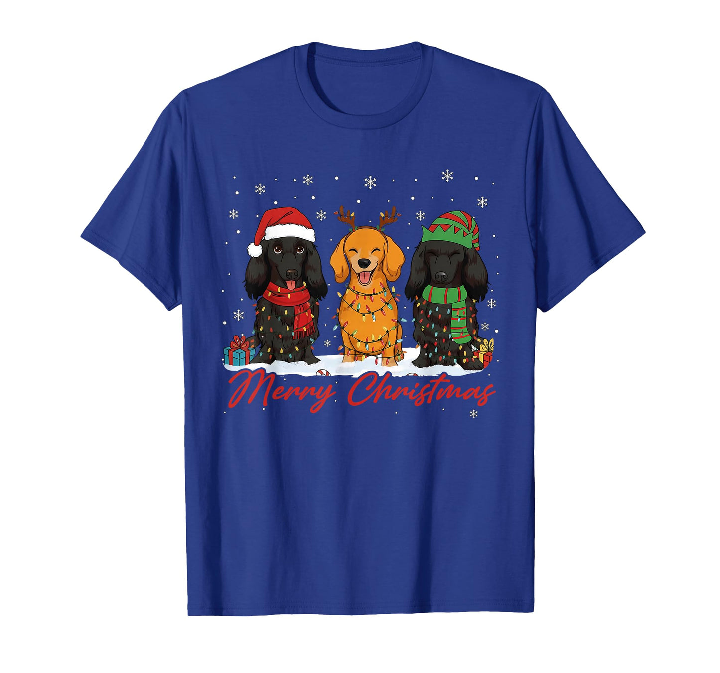 Merry Woofmas Santa Reindeer Elf Dachshund Christmas Men Kid T-Shirt