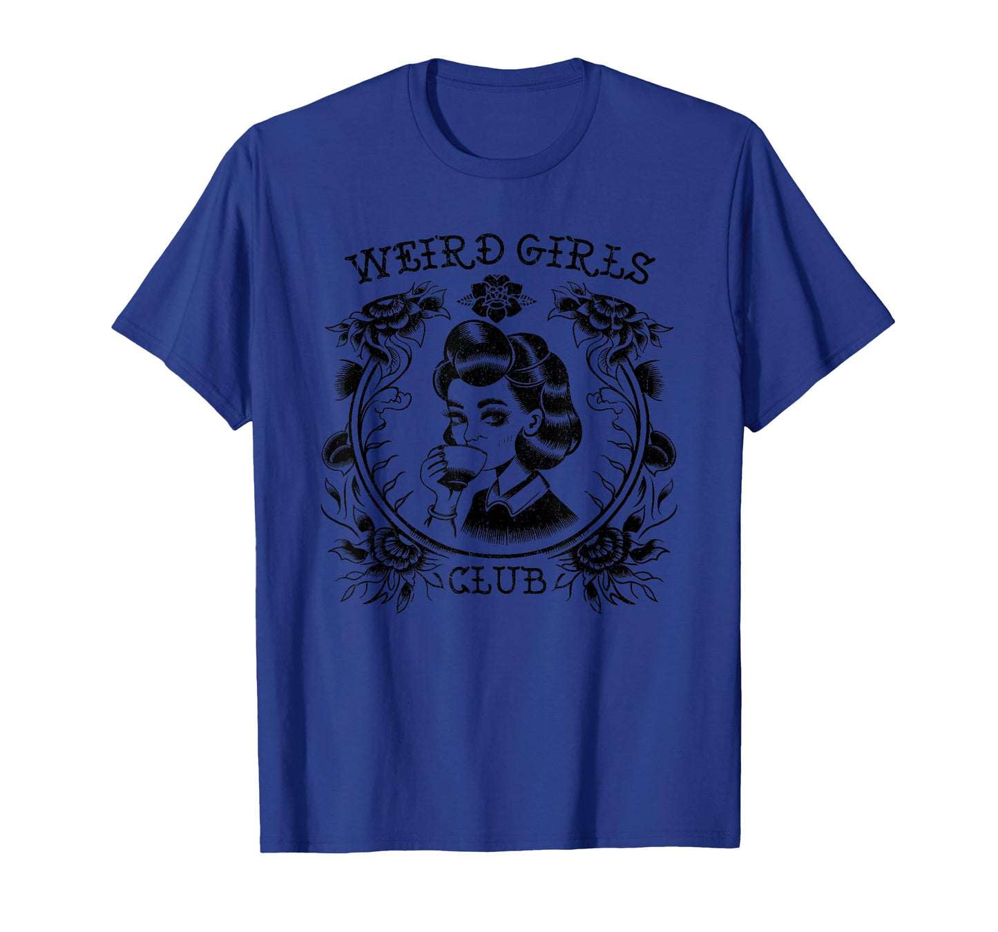 Weird Girls Club Retro Gothic Floral Alt Girl T-Shirt
