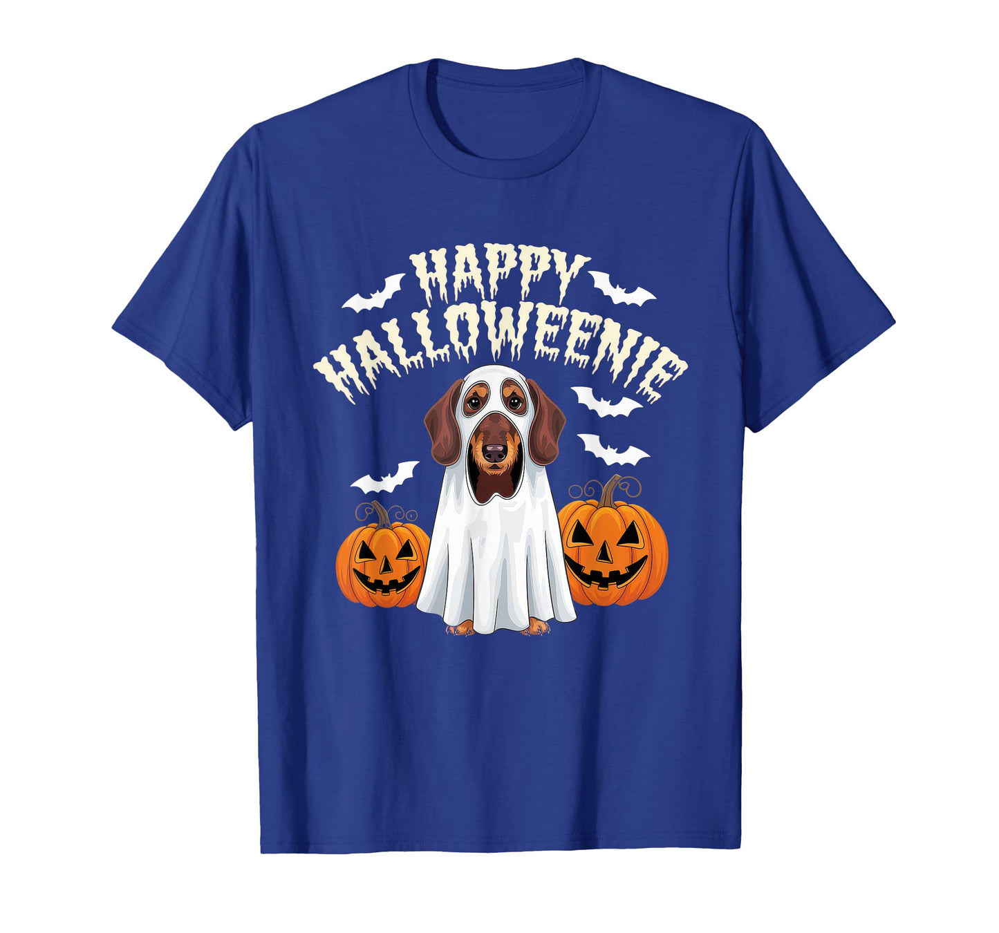 Happy Halloweenie Tshirt Women Men Wiener Monster Party T-Shirt