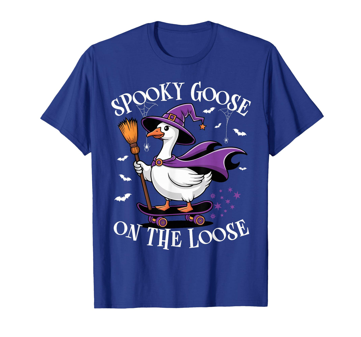 Spooky Goose On The Loose Funny Goose Witch Animal Halloween T-Shirt