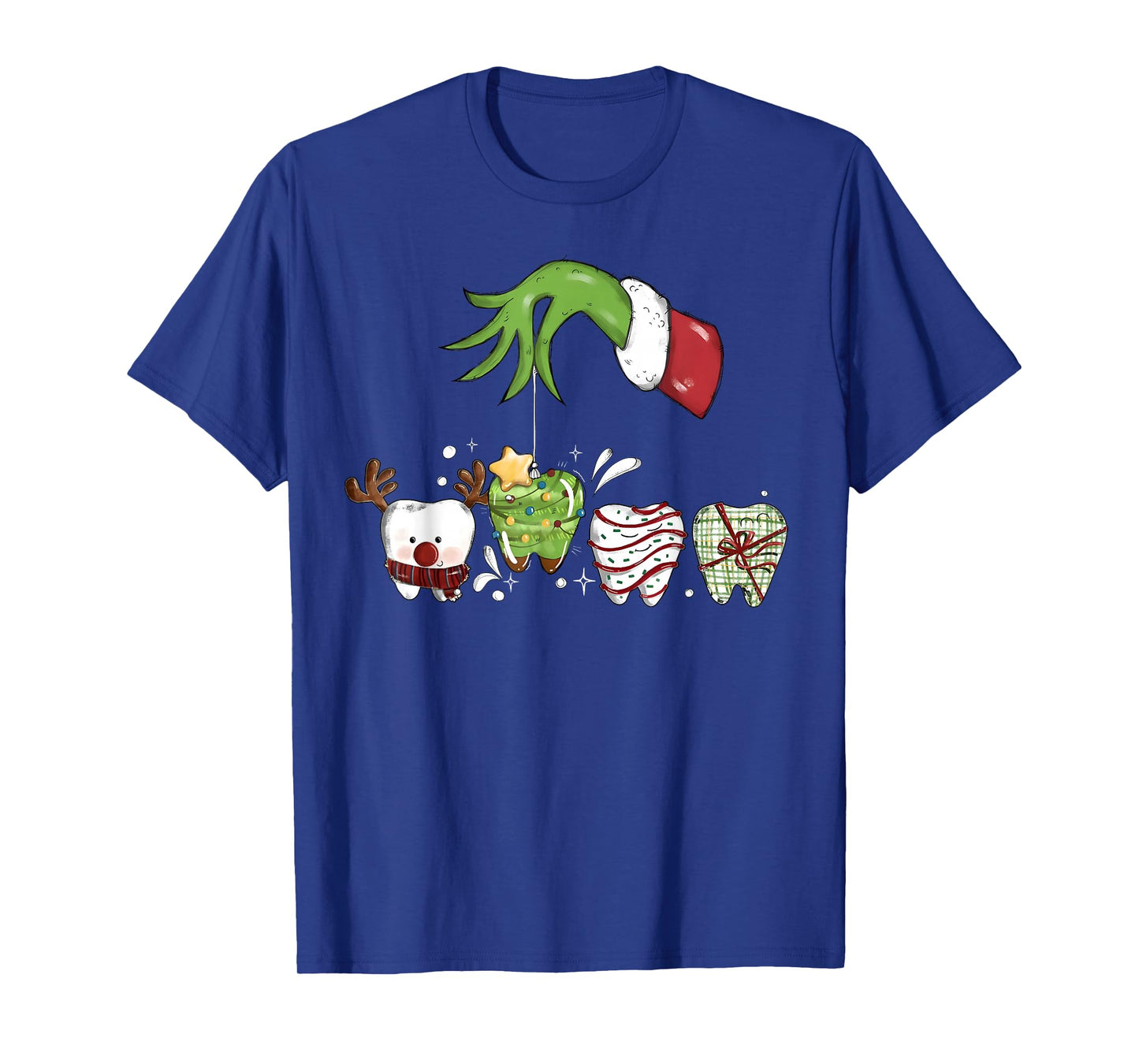 Tooth Dentist Dental Assistant Teeth Christmas Santa Squad T-Shirt