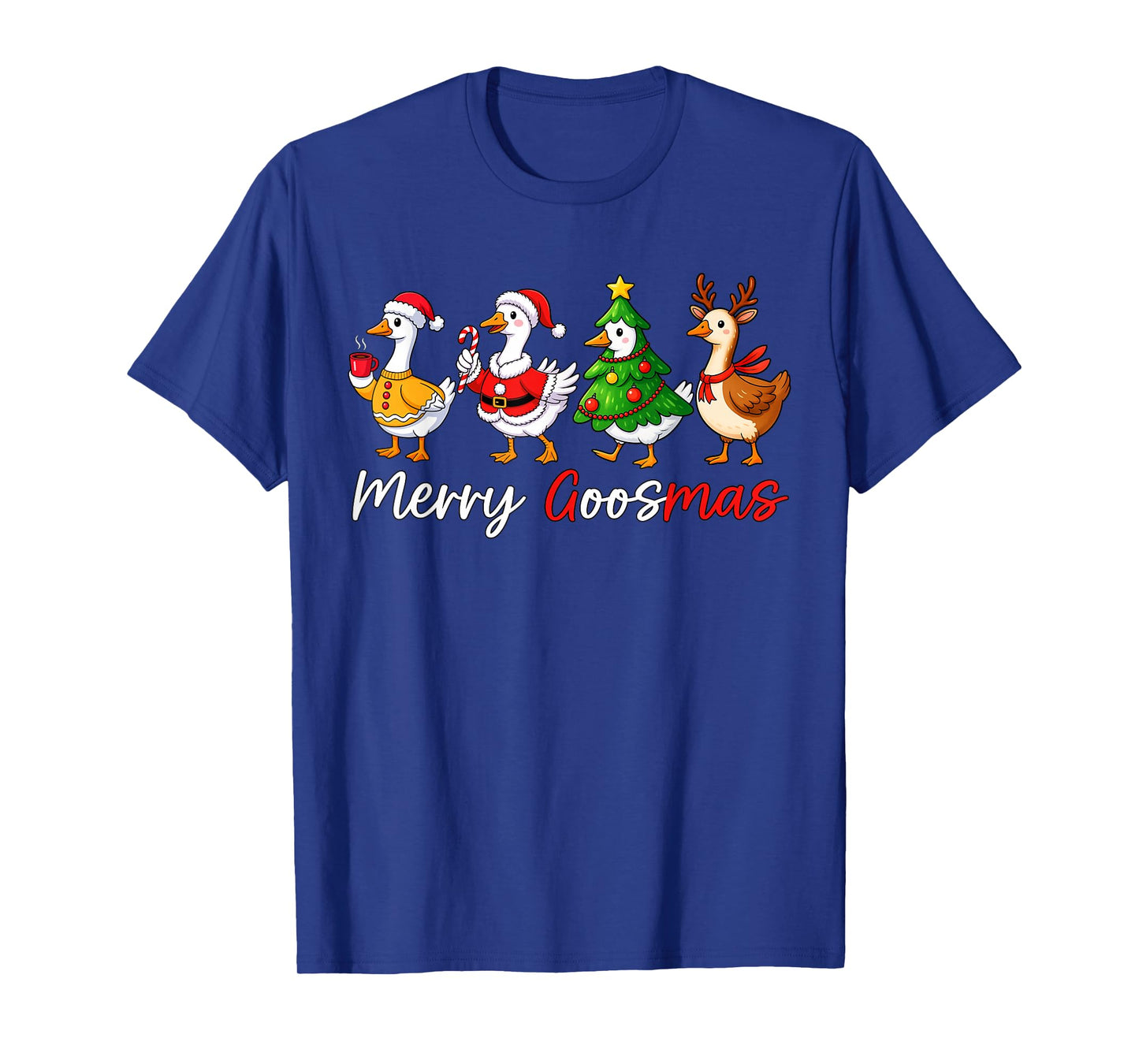 Merry Goosemas Christmas Silly Goose Funny Xmas Women Kids T-Shirt